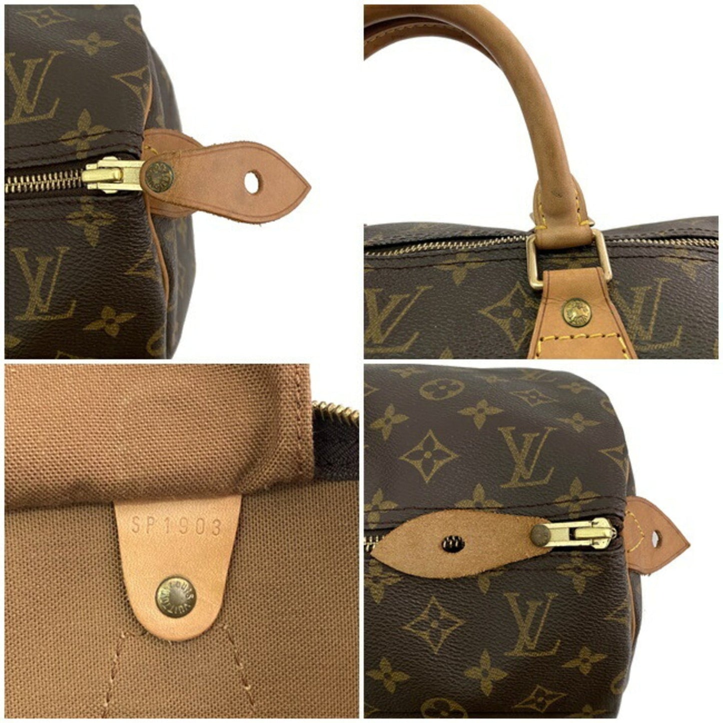 Louis Vuitton Boston Bag Speedy 40 Brown Monogram M41522 SP1903 LOUIS VUITTON Handbag Travel Ladies Men's Business Trip