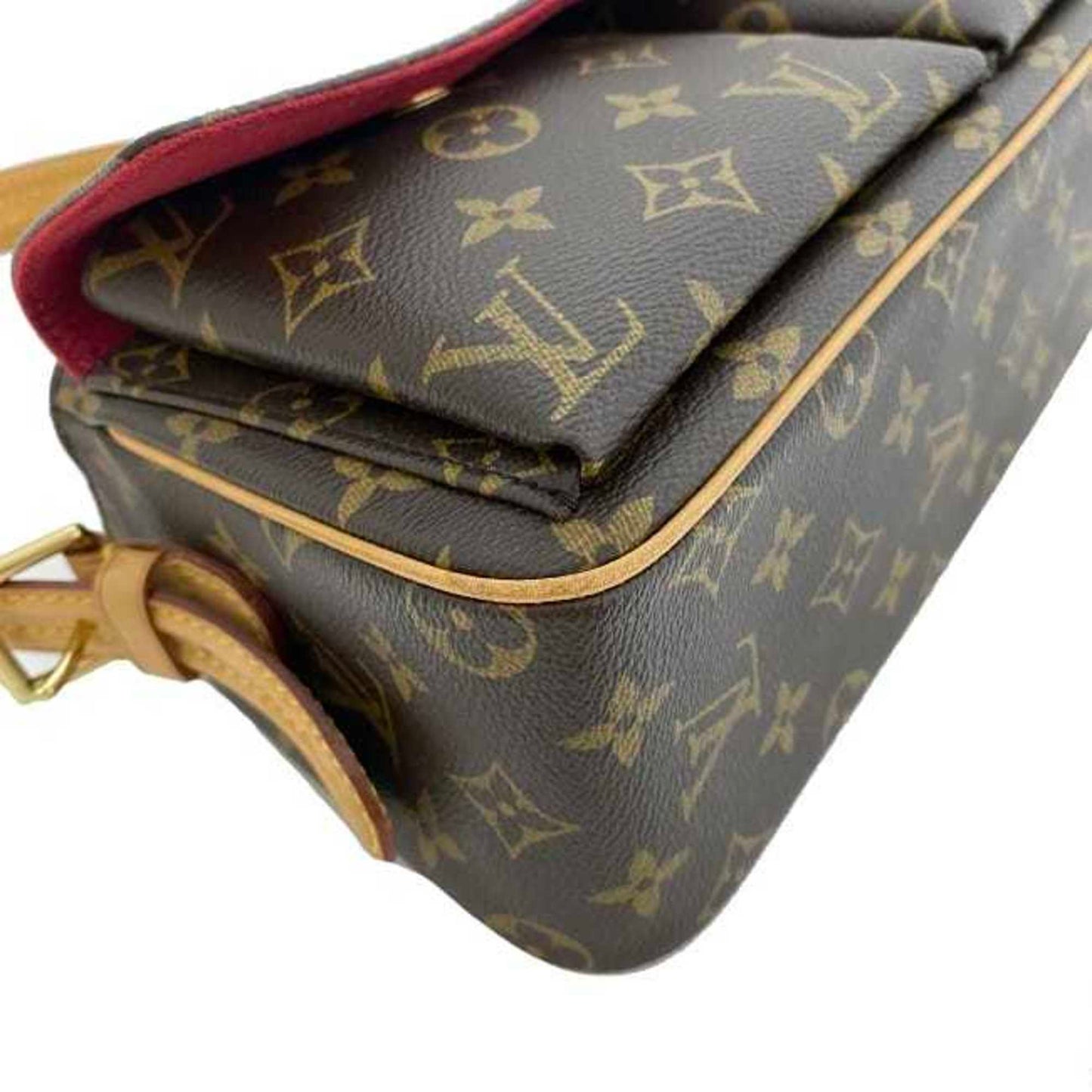 LOUIS VUITTON Bag Vibasite MM Brown Beige Monogram M51164 Canvas Nume Leather DU0084  Handbag LV