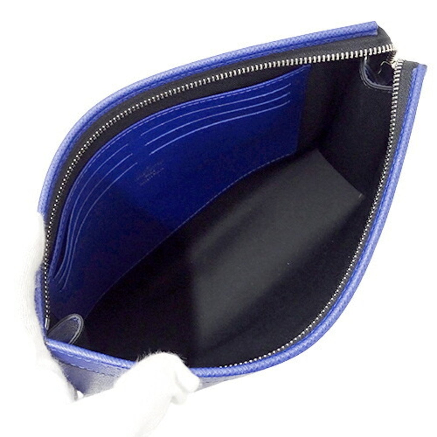 LOUIS VUITTON Bag Taiga Men's Clutch Second Pochette Voyage MM Cobalt M30575 Blue