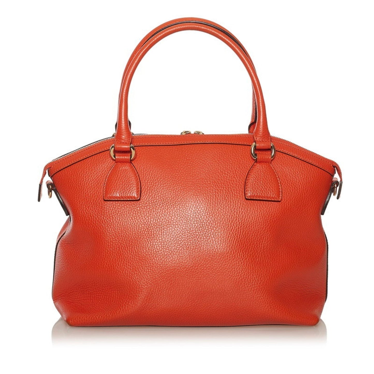 Gucci Interlocking G Handbag Shoulder Bag 449651 Orange Leather Ladies GUCCI