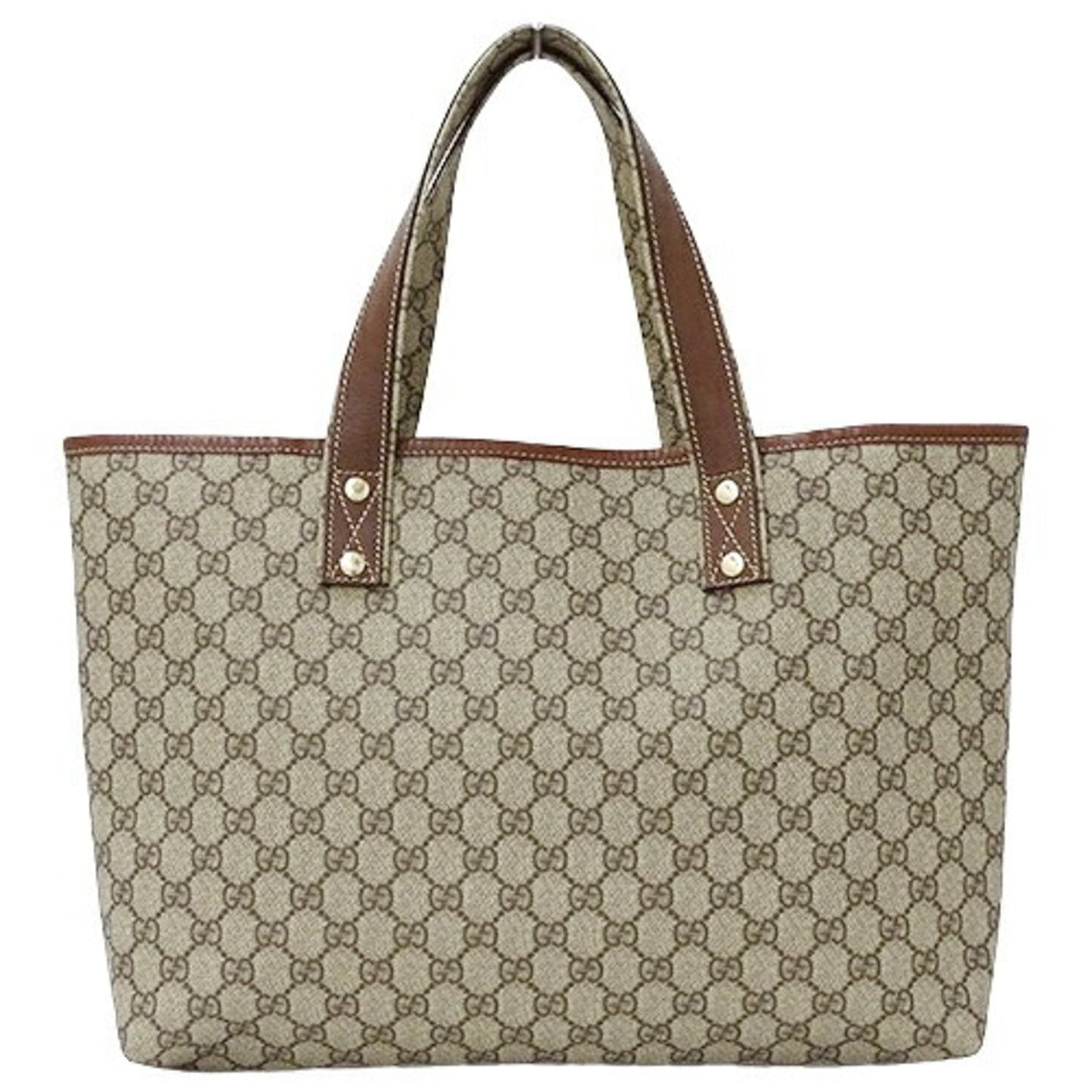 GUCCI bag ladies tote shoulder GG plus brown beige 211134