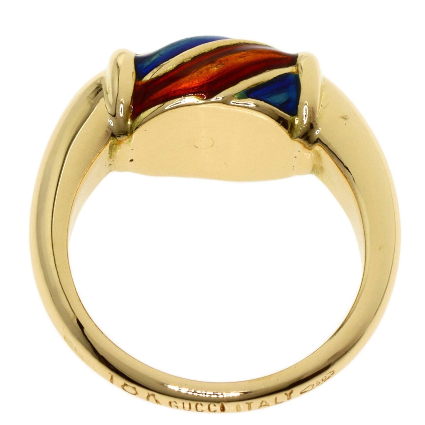 Gucci Enamel Ring K18 Yellow Gold Ladies Gucci