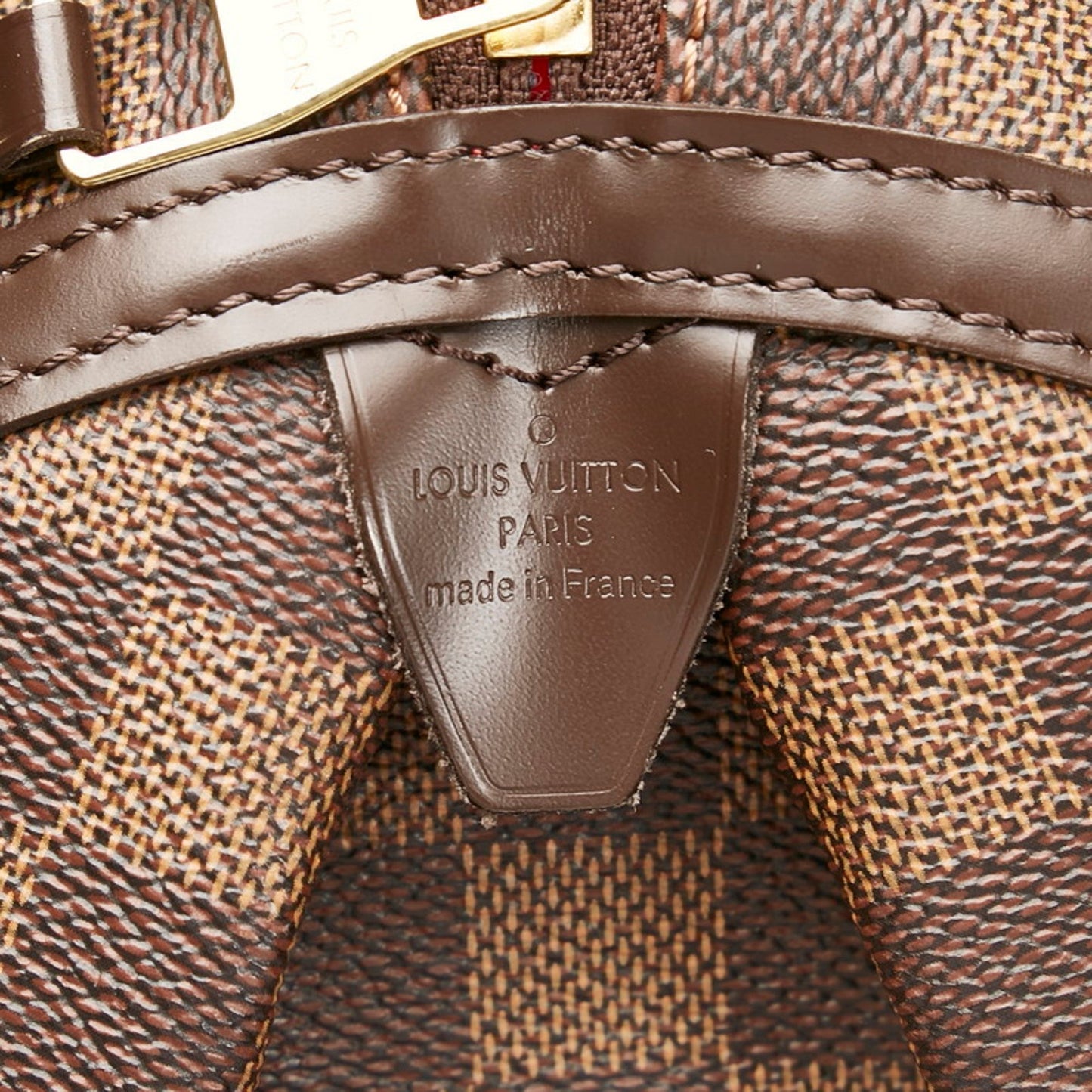 LOUIS VUITTON Damier Rivington GM Handbag Shoulder Bag N41158 Brown PVC Leather Women's