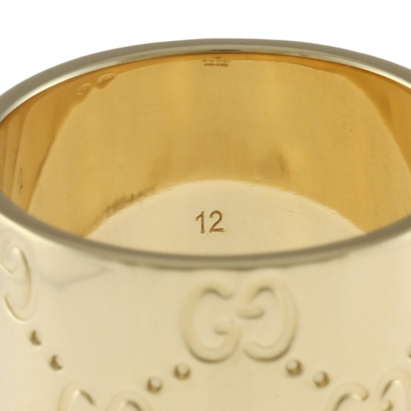 Gucci K18 Ring / Icon Wide No. 12 Gold Ladies 18K Accelerating
