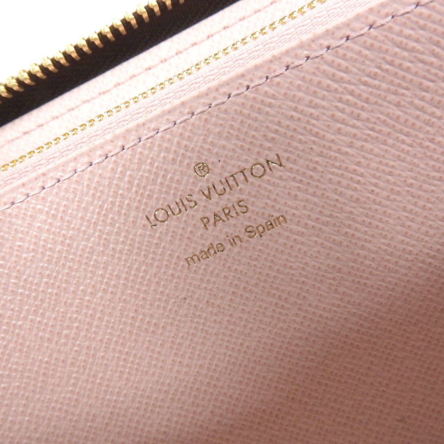 Louis Vuitton Damier Zippy Wallet Round Zipper Long Pink N60046