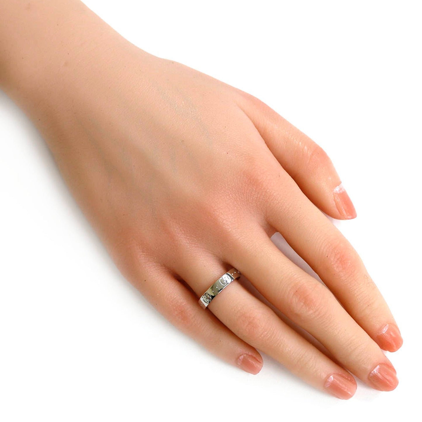 Gucci Icon Ring No. 14 18K K18 White Gold Women's