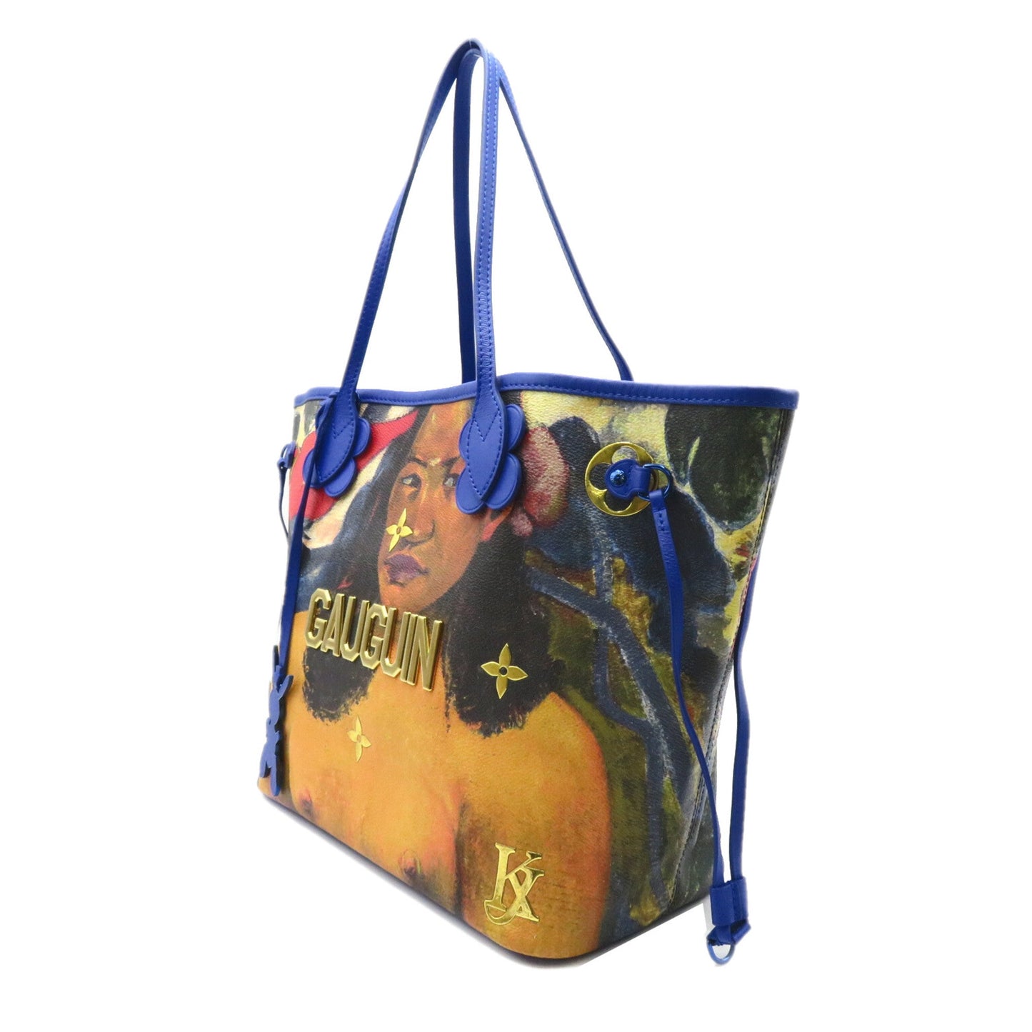 LOUIS VUITTON Gauguin Neverfull MM Blue Masters collection PVC coated canvas