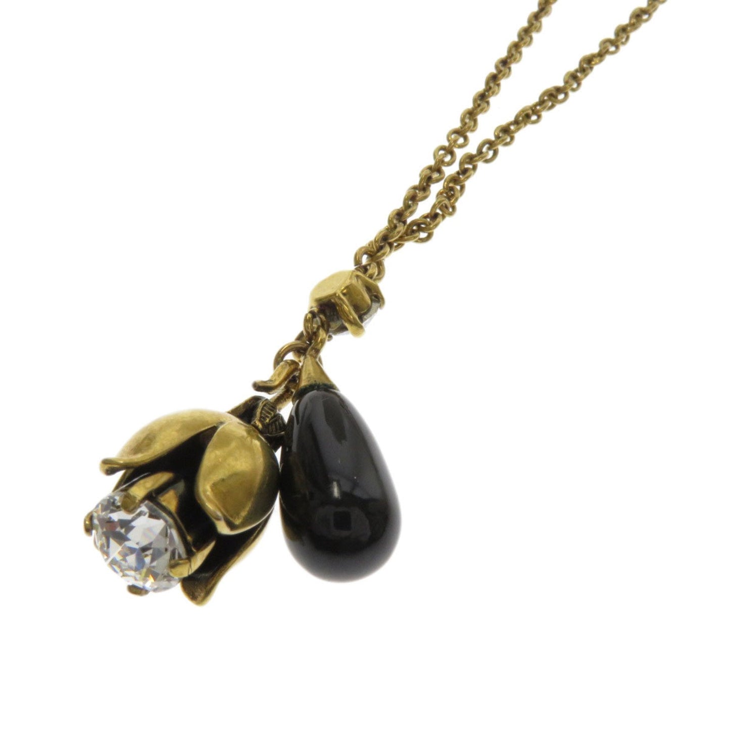 Gucci Interlocking G Long Necklace Flower Motif Ladies GUCCI