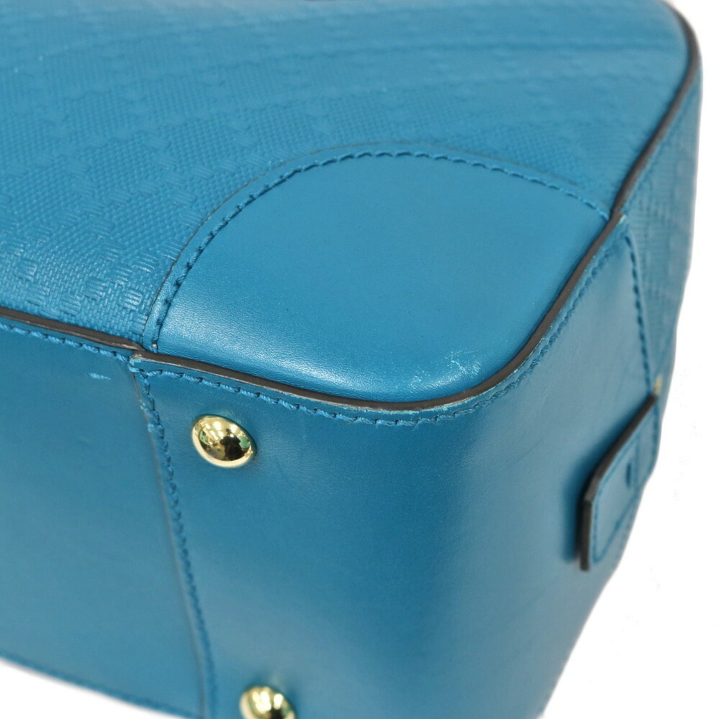 Gucci Shoulder Bag Bright Diamante Handbag Blue Ladies