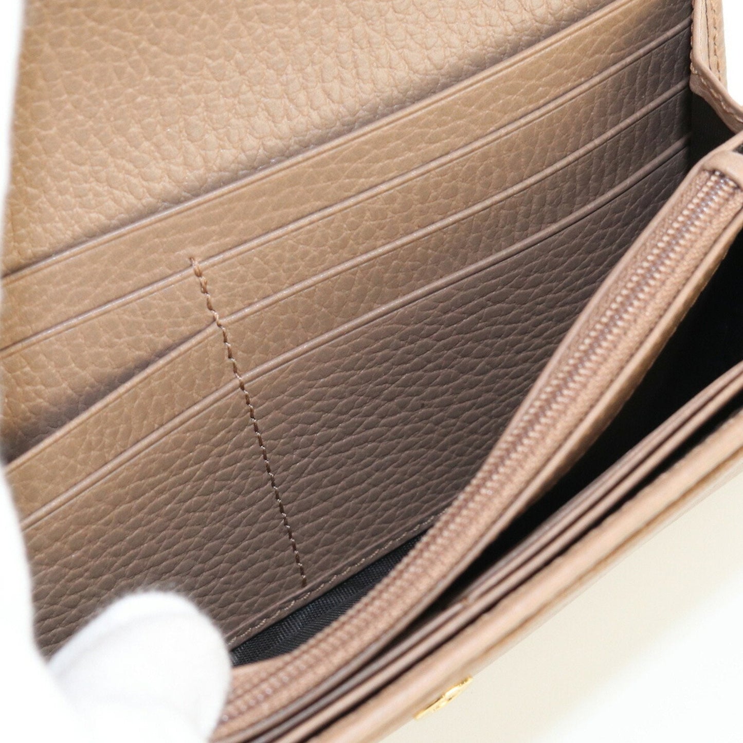 Gucci Double G Continental GG Marmont 456116 Long wallet with two fold coin purse leather ladies