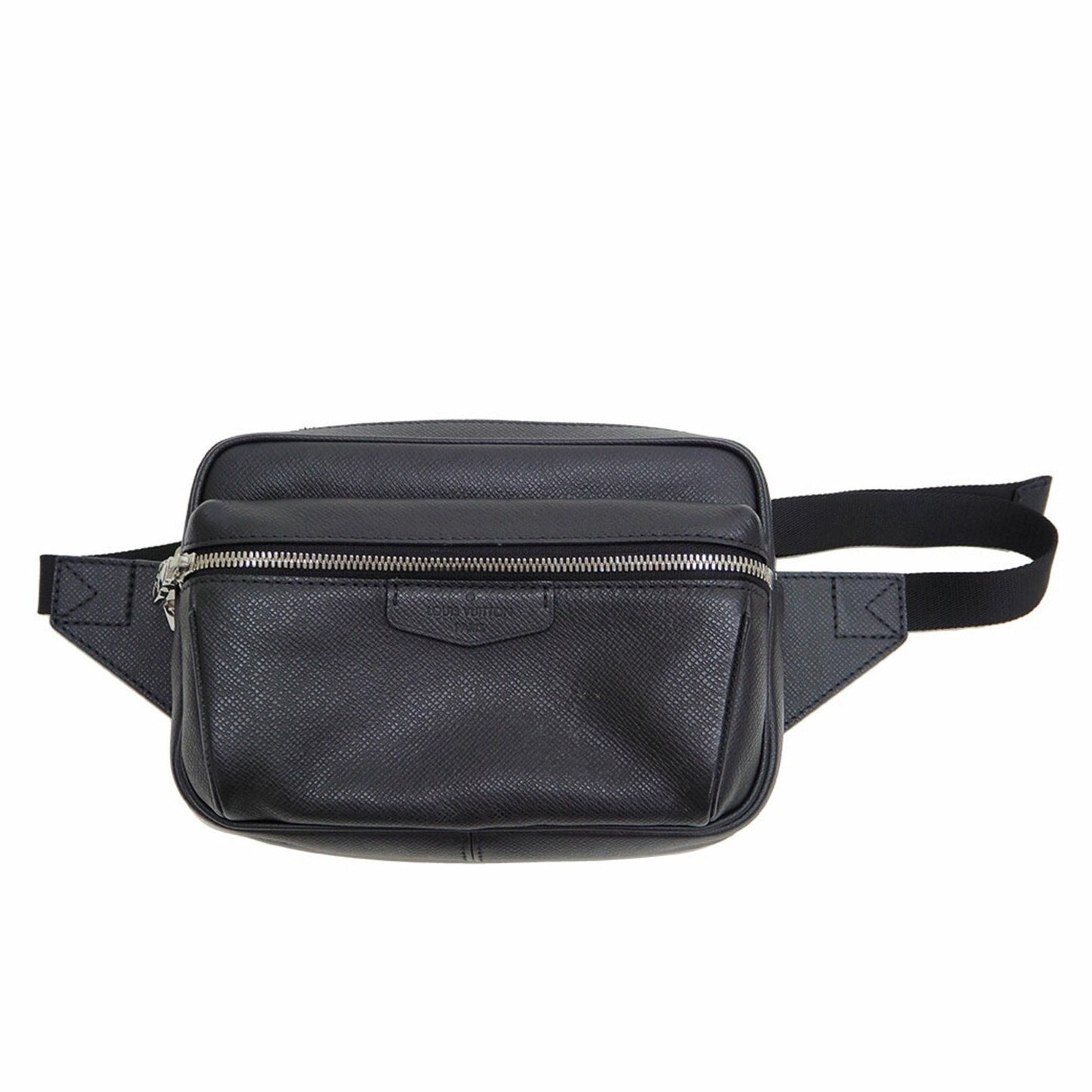 Louis Vuitton Bumback Outdoor Body Bag Taiga Black M33438 Waist Pouch Men's