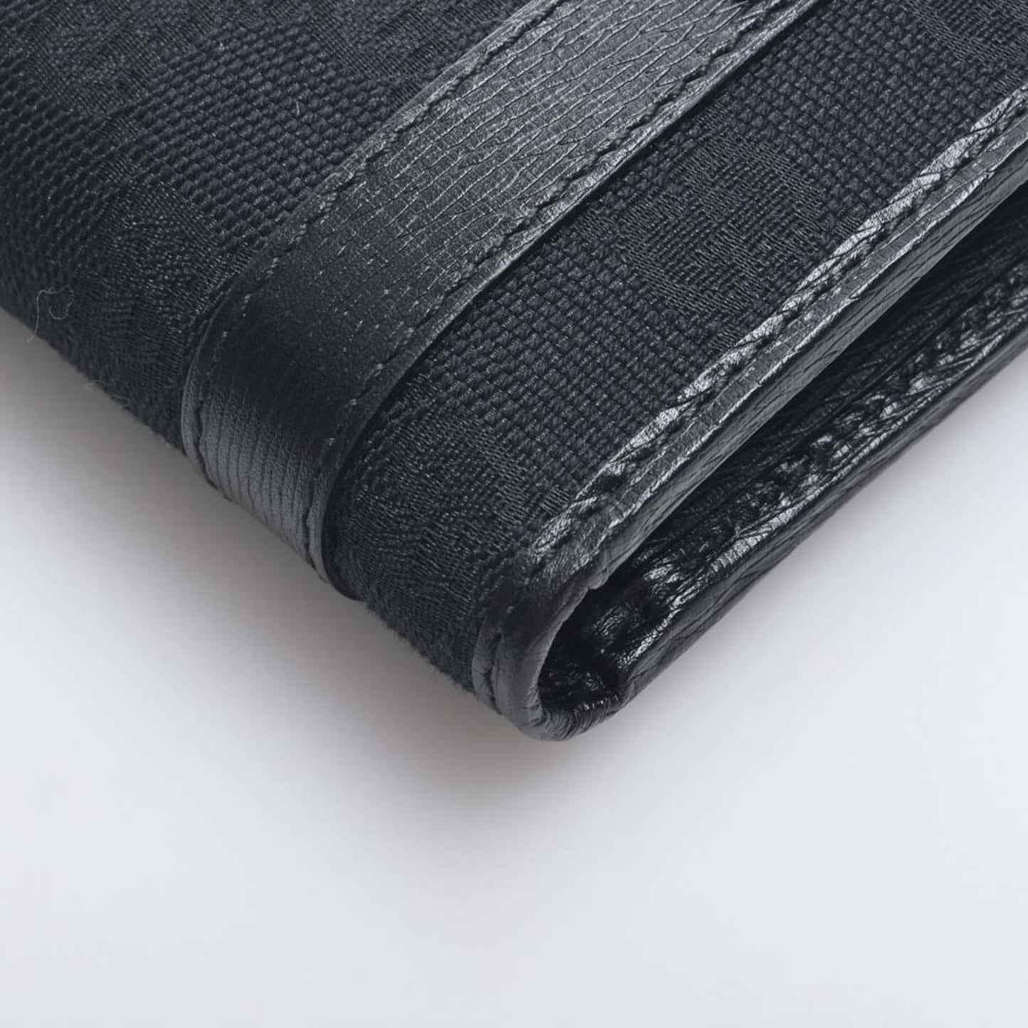 Gucci GG Canvas Belt Bifold Wallet 295610 Black Men's