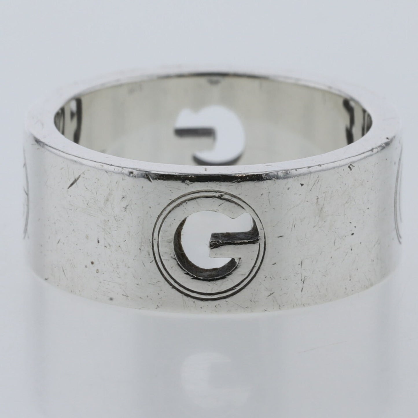 Gucci Ring G Wide Silver 925 Upper No. 13 Lower 15 Men's GUCCI