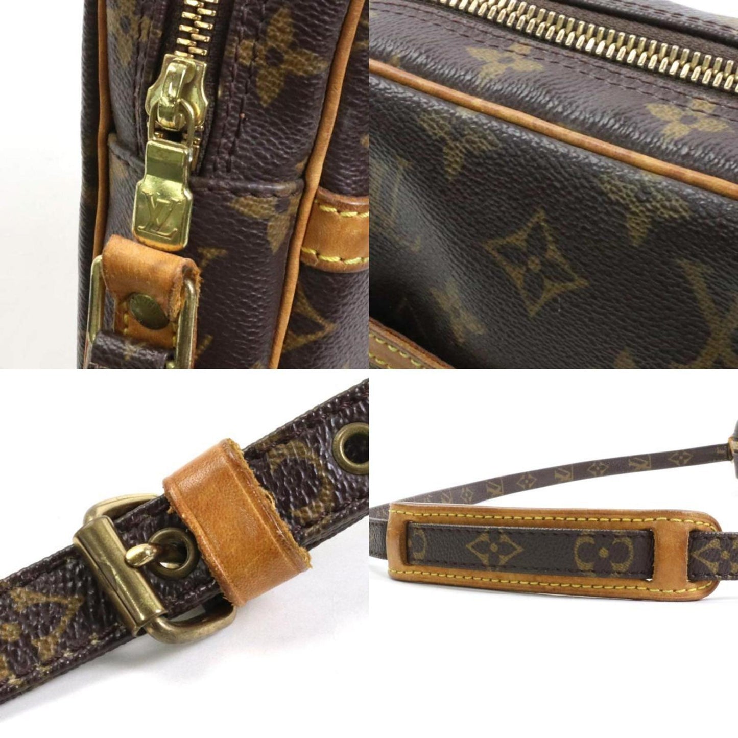 LOUIS VUITTON Crossbody Shoulder Bag Monogram Danube Canvas Brown Unisex M45266