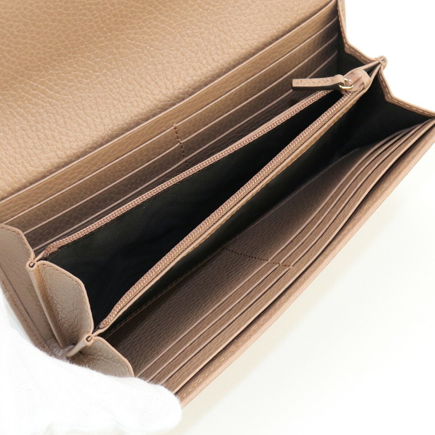 Gucci Double G Continental GG Marmont 456116 Long wallet with two fold coin purse leather ladies