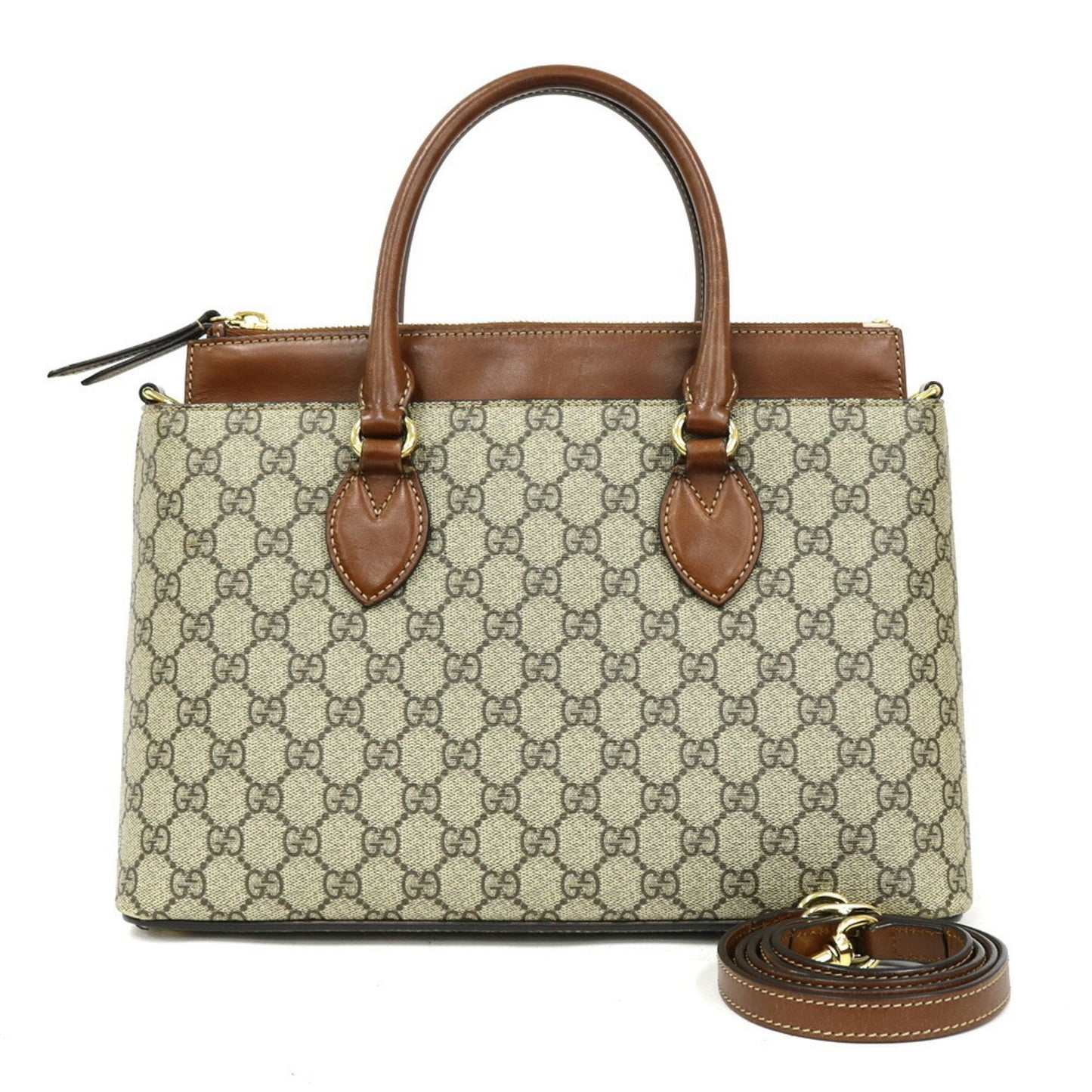 Gucci Shoulder Bag GG Beige Ladies