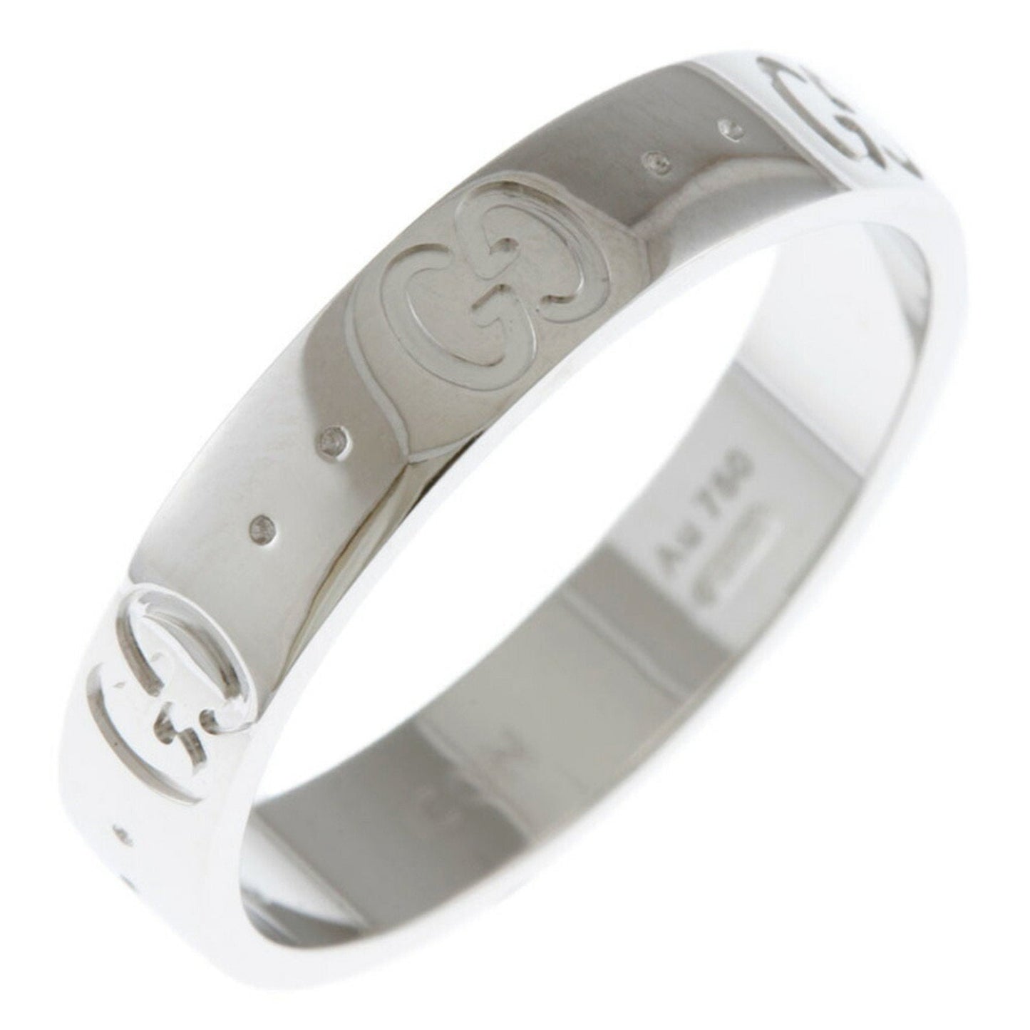 Gucci Icon Ring No. 14 18K K18 White Gold Women's