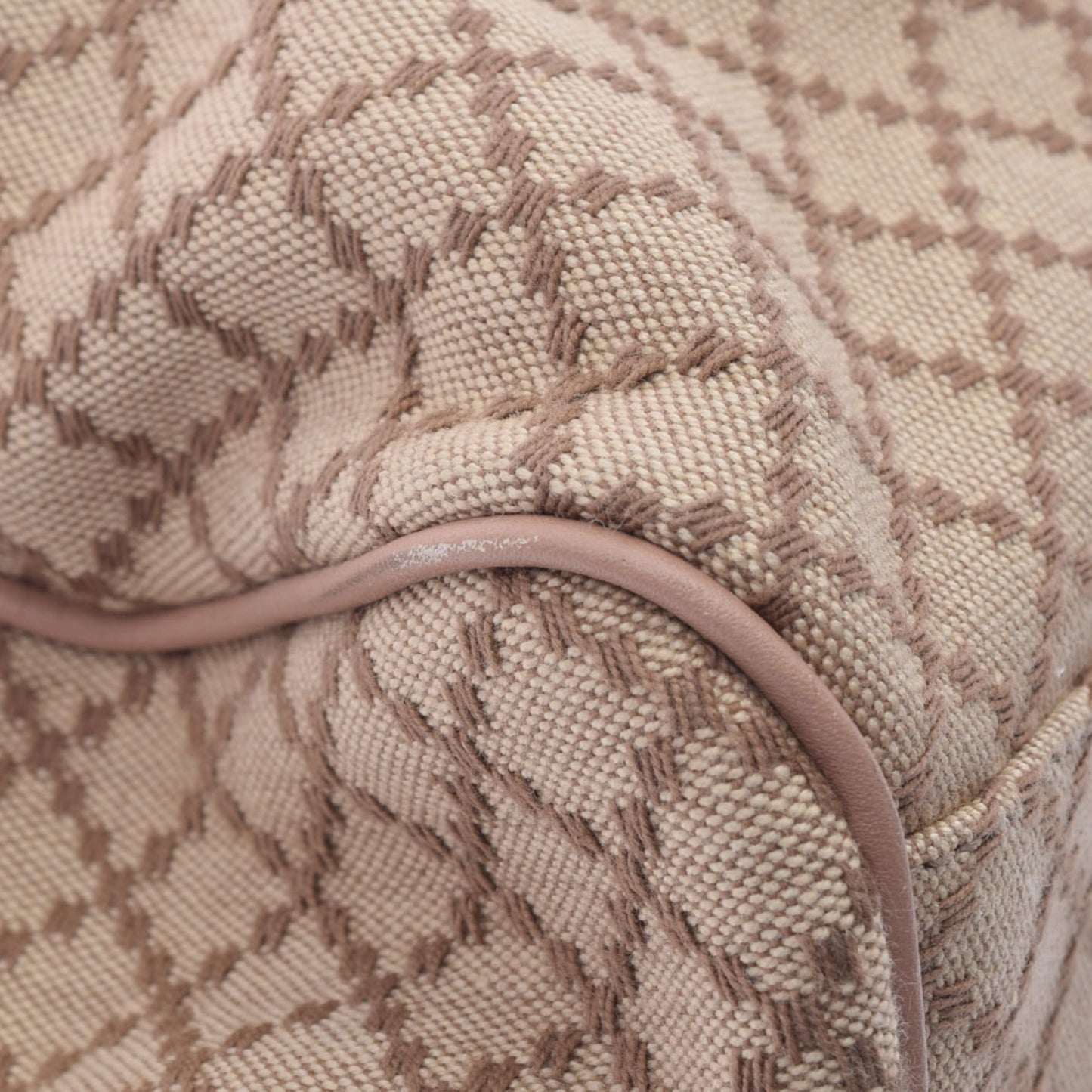 Gucci Suki Diamante Beige/Pink Beige 211944 Ladies Canvas Leather Handbag