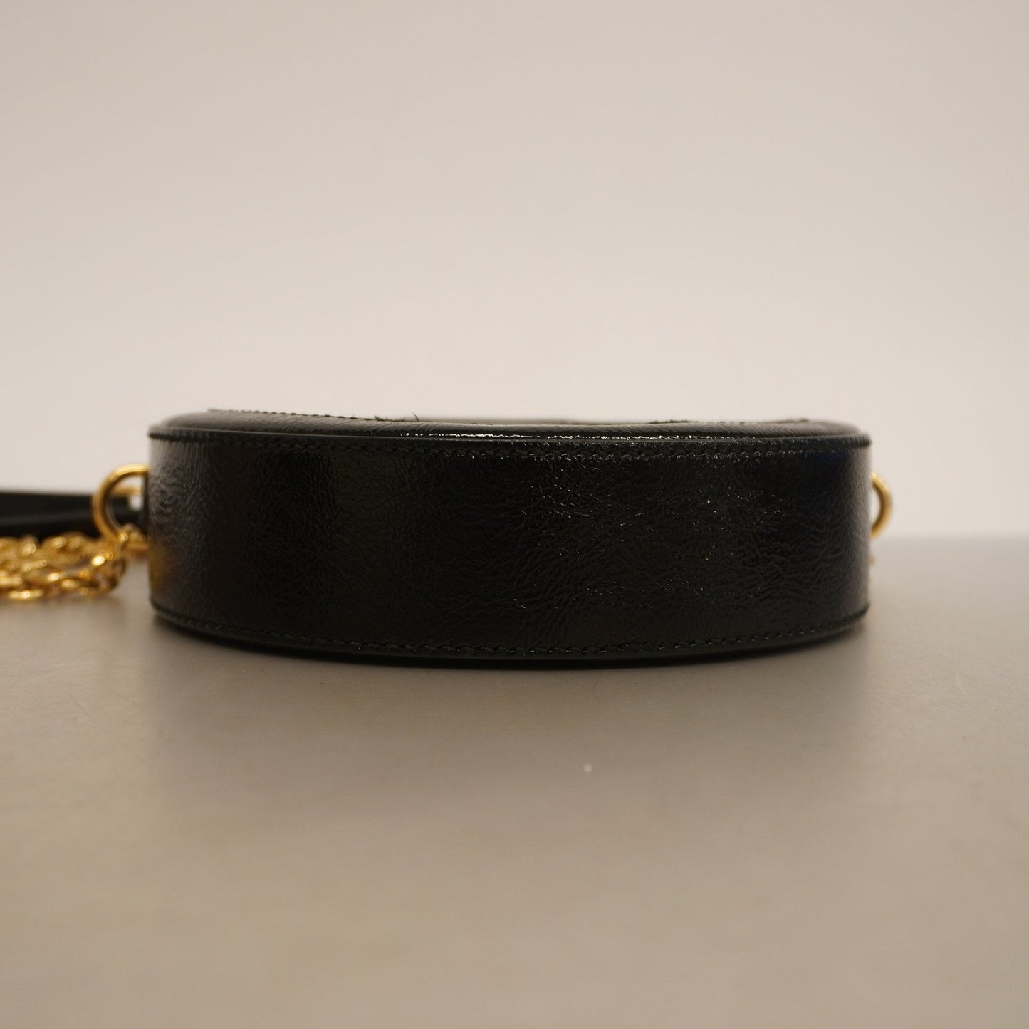 Gucci shoulder bag sherry 550618 suede black gold metal