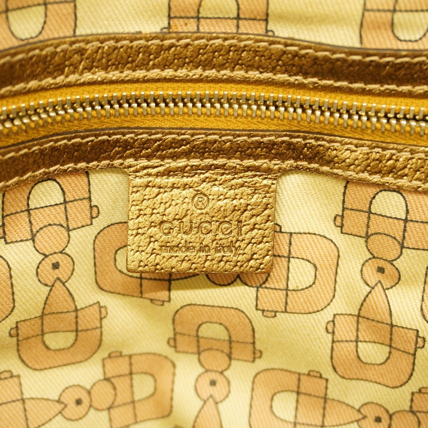 GUCCIAuth  Sherry Line Tote Bag 137396 Women's GG Canvas,Leather Beige,Gold
