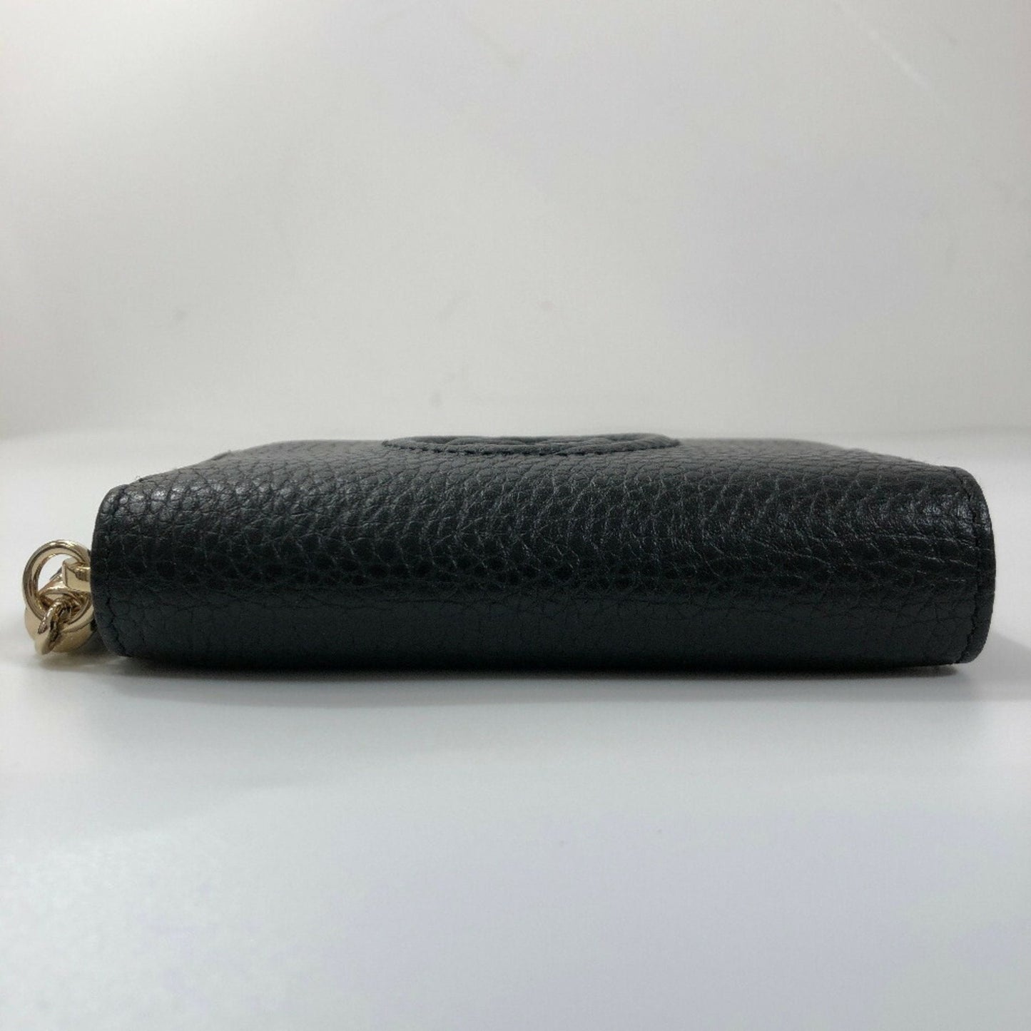 Gucci Coin Case Interlocking G Soho Round 598209 Leather Black Ladies Gucci