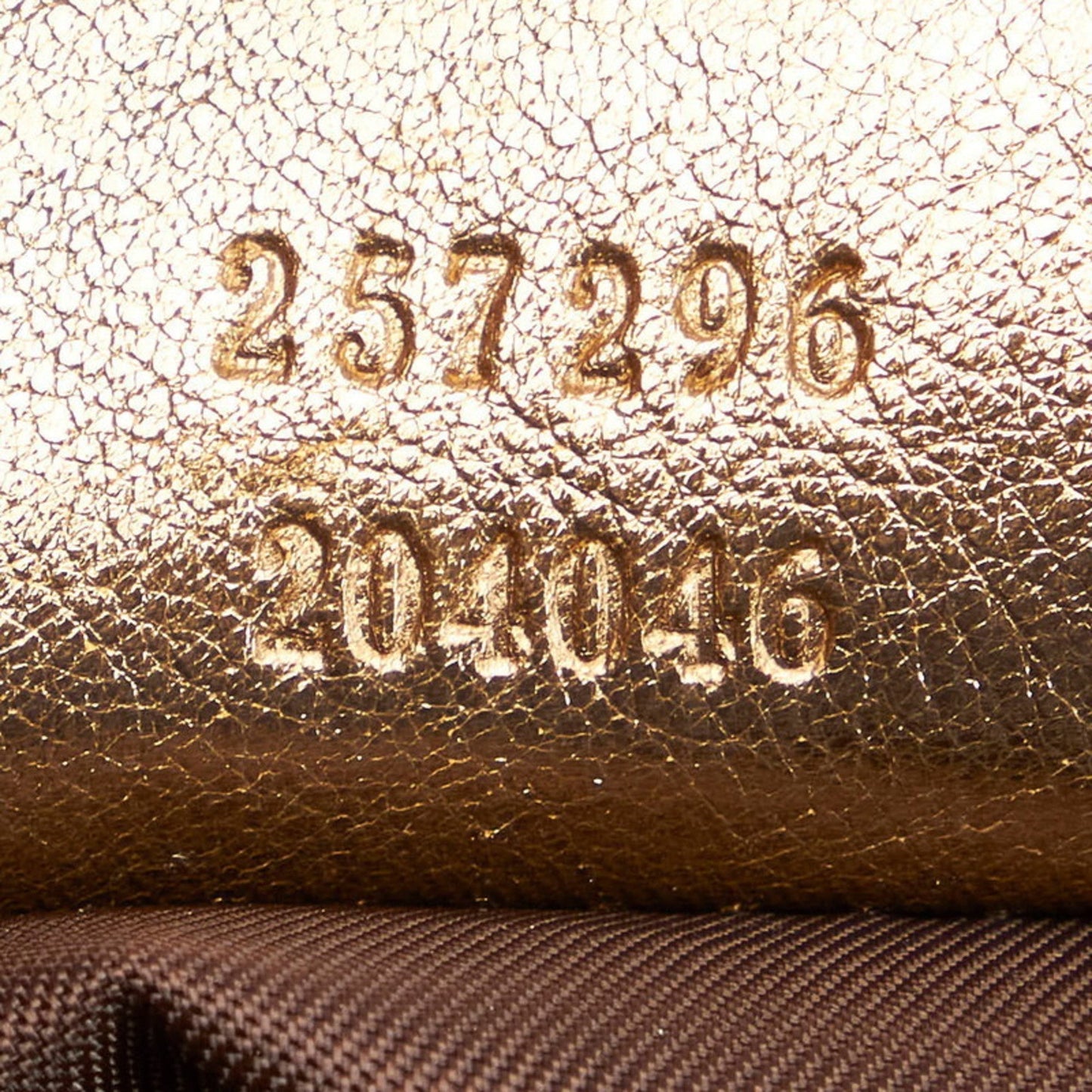 Gucci Shima One Shoulder Bag 257296 Gold Canvas Leather Ladies GUCCI