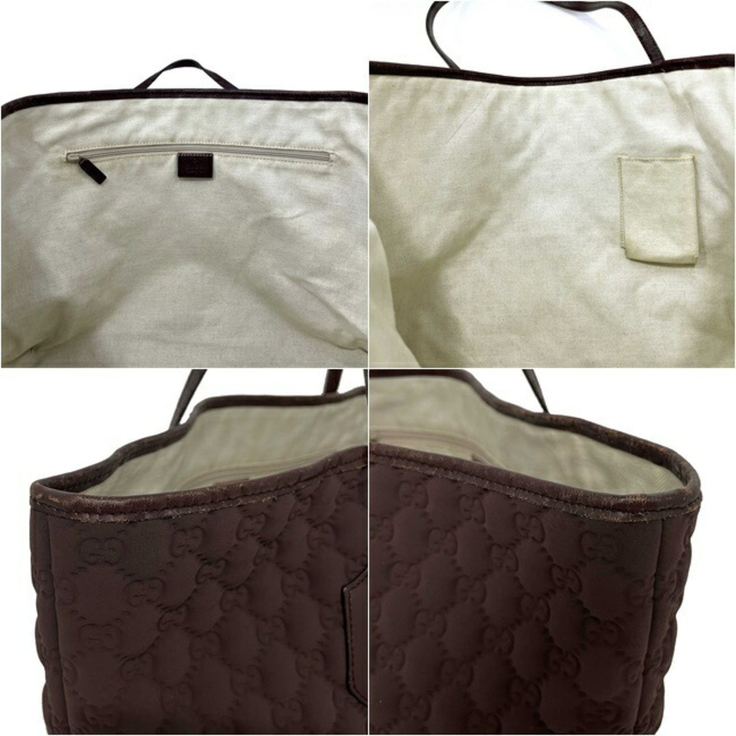 Gucci Tote Bag Jolly Large Wine Red GG Neopren 211975 502752 Nylon Canvas GUCCI Ladies Handbag