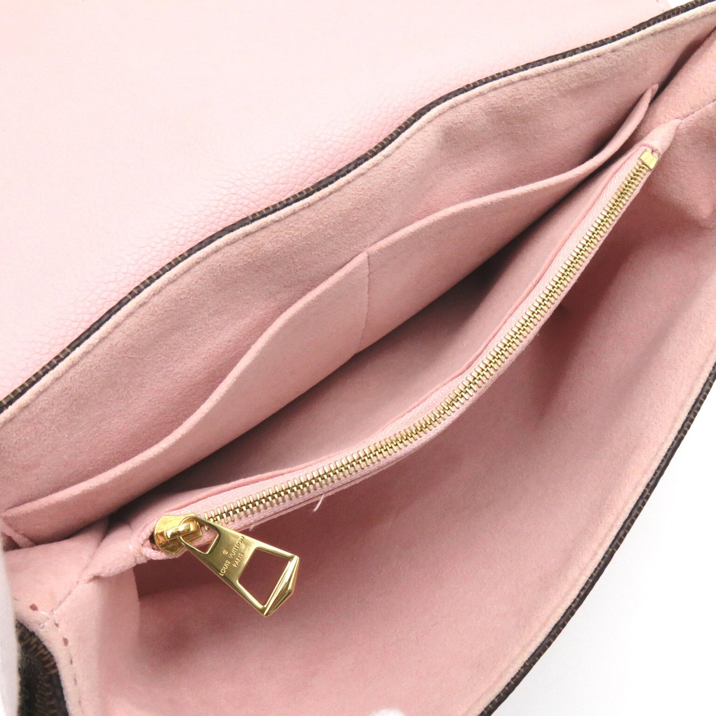 LOUIS VUITTON Brown Pink Magnolia Damier PVC coated canvas leather N44244