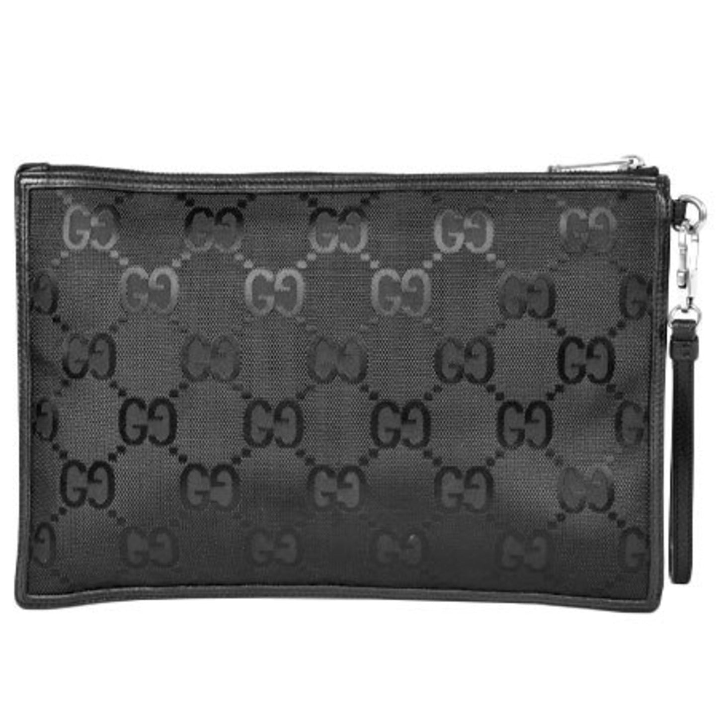 Gucci Off the Grid Clutch Bag Black GG Nylon Second Pouch 625598