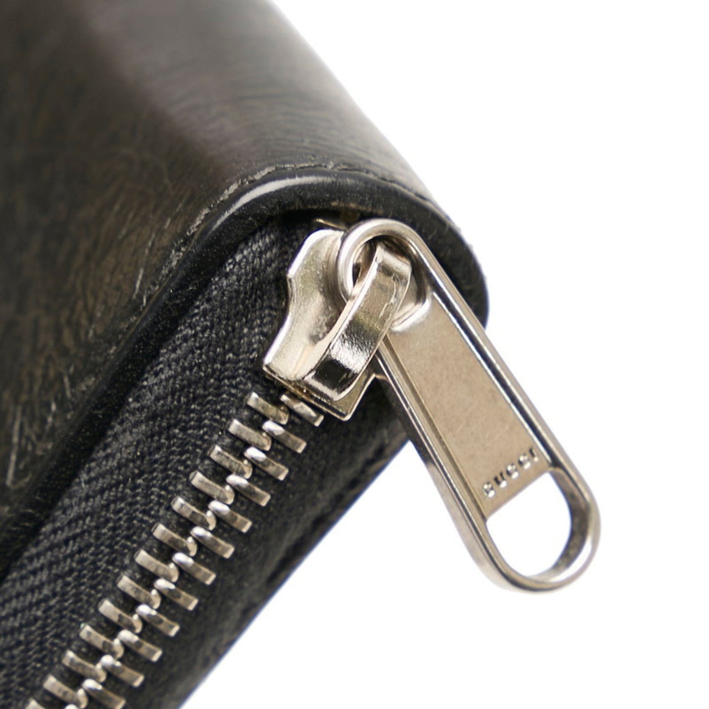 Gucci Interlocking Coin Case 581530 Black Leather Ladies GUCCI