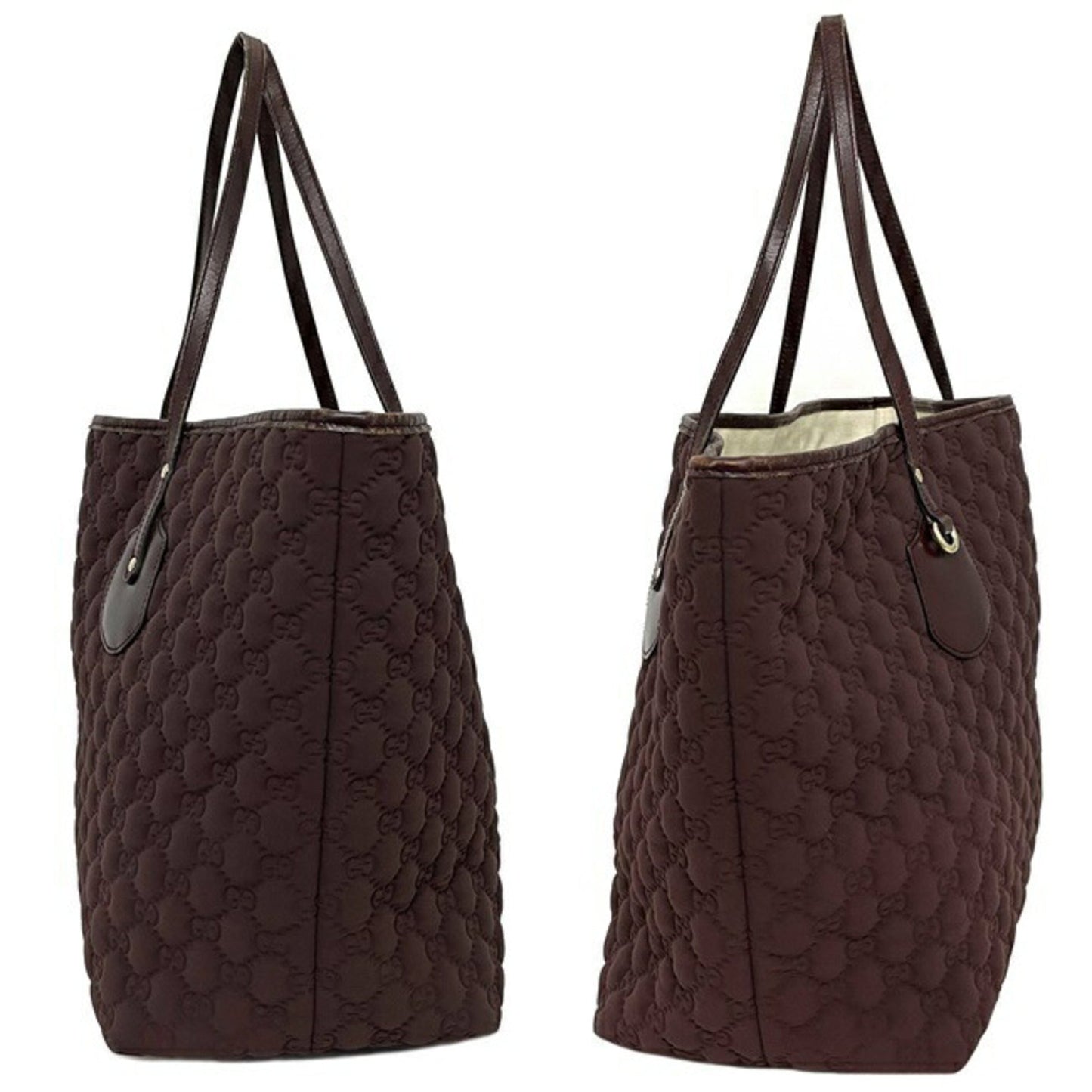 Gucci Tote Bag Jolly Large Wine Red GG Neopren 211975 502752 Nylon Canvas GUCCI Ladies Handbag