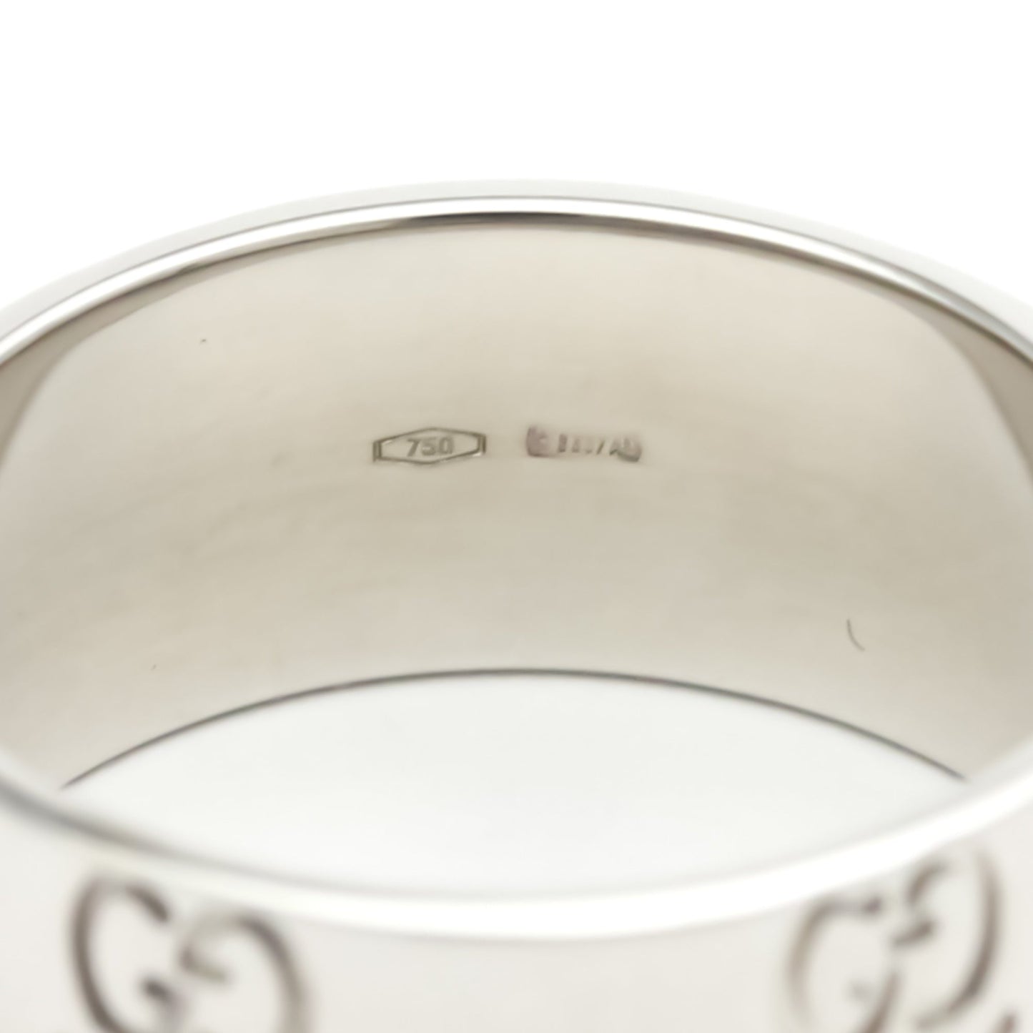 Gucci Icon Wide Ring White Gold (18K) Fashion No Stone Band Ring