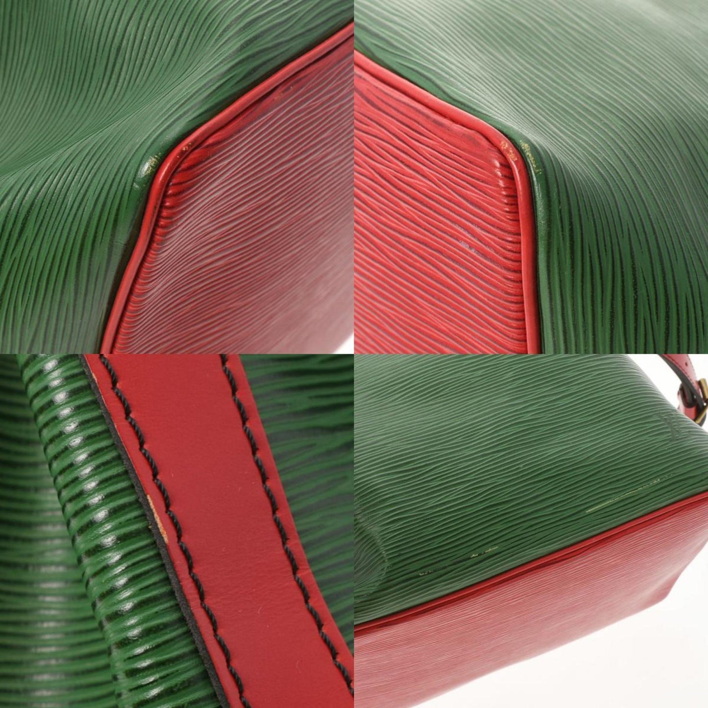 LOUIS VUITTON Epi Petit Noe Bicolor Green / Red M44147 Women's Leather Shoulder Bag