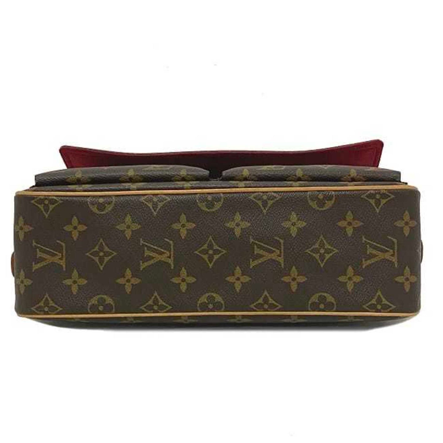 LOUIS VUITTON Bag Vibasite MM Brown Beige Monogram M51164 Canvas Nume Leather DU0084  Handbag LV