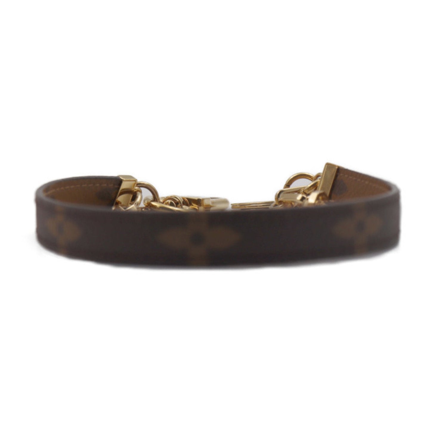 LOUIS VUITTON Chenne Dauphine Keychain M69553 Monogram Reverse Canvas Brown Gold Hardware Key Ring Bag Charm