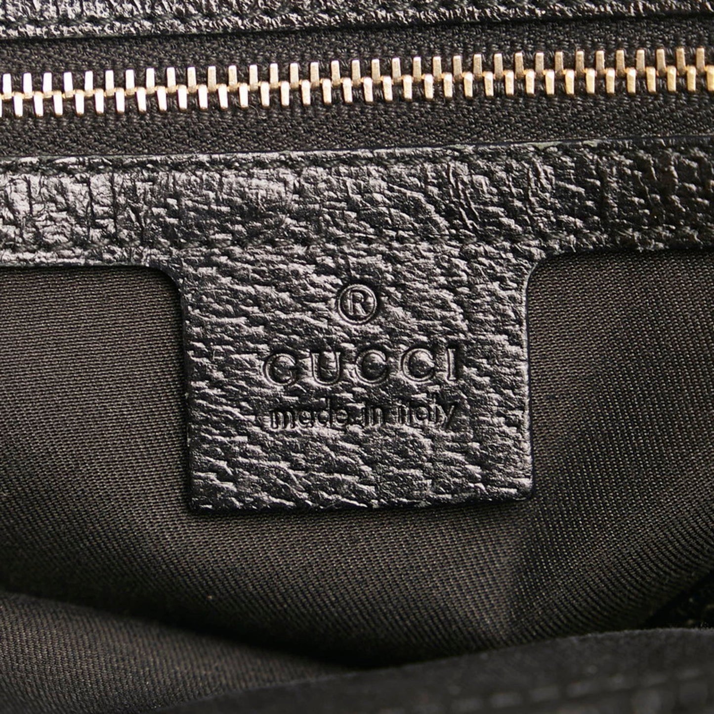 Gucci Horsebit Handbag 145761 Black Canvas Leather Ladies GUCCI