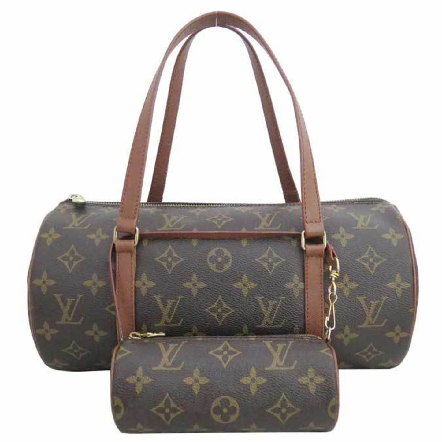 Louis Vuitton Bag Monogram Papillon Brown x Canvas Handbag with Pouch Ladies M51365