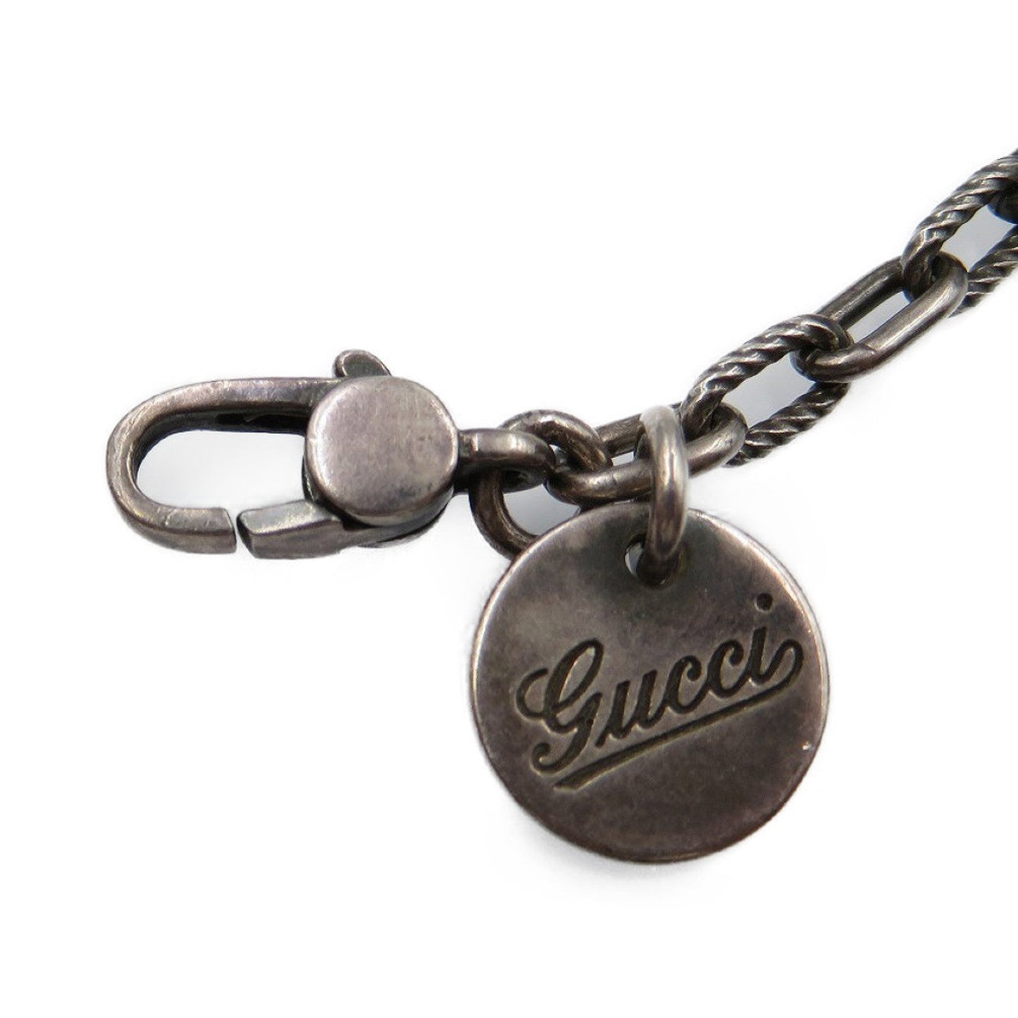 Gucci G silver 925 black necklace