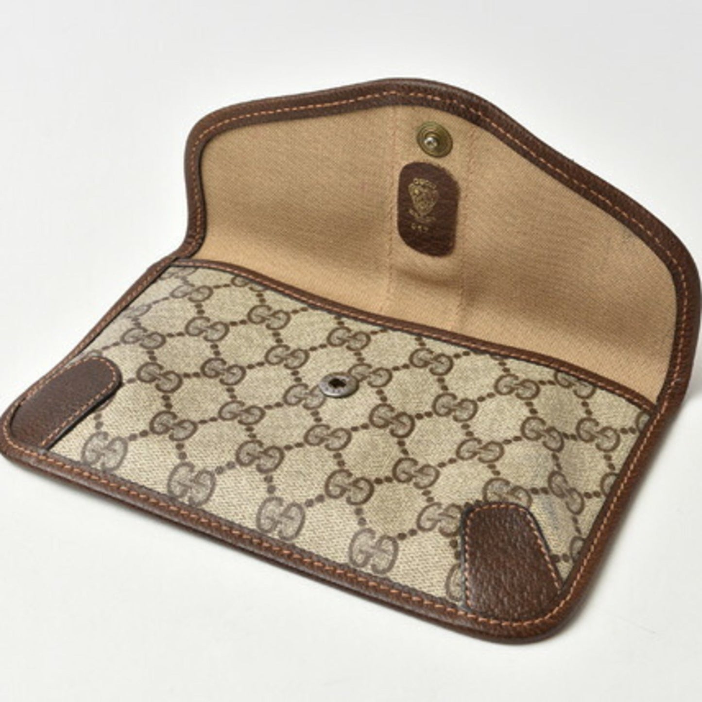 Gucci Clutch Pouch/Multi Pouch GUCCI GG Supreme Brown/Beige Webline