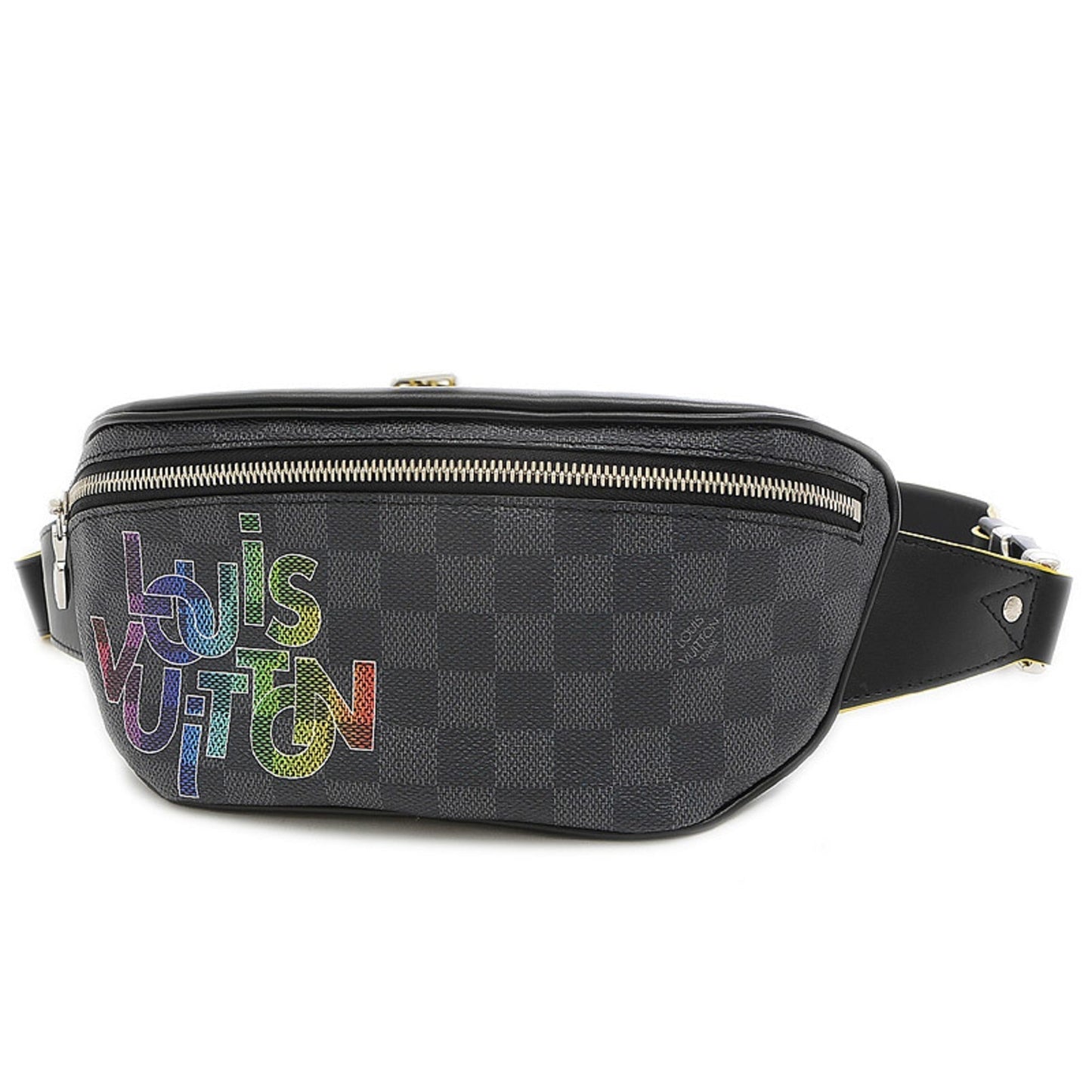Louis Vuitton Damier Graphite Bum Bag Logo Print Body N40276 Men's