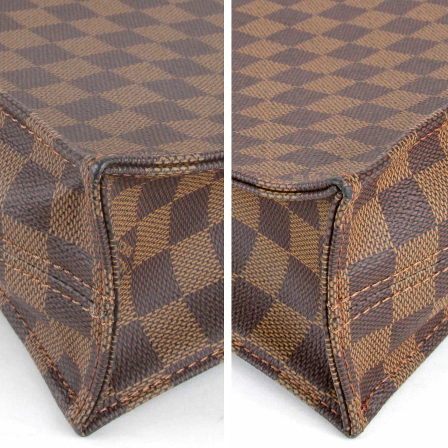 LOUIS VUITTON Damier Sac Pla N51140 Handbag PVC Coated Canvas Ebene Women's