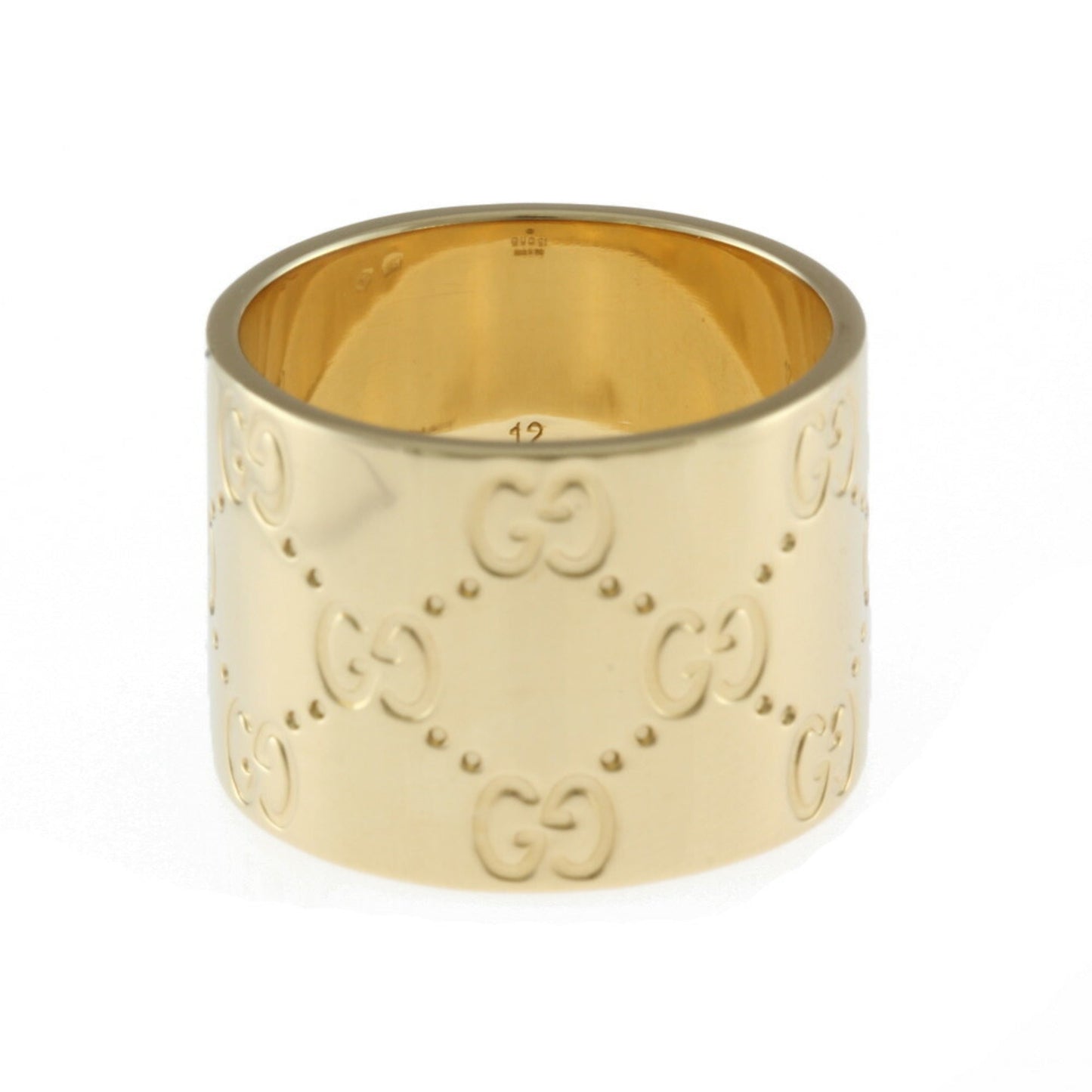 Gucci K18 Ring / Icon Wide No. 12 Gold Ladies 18K Accelerating
