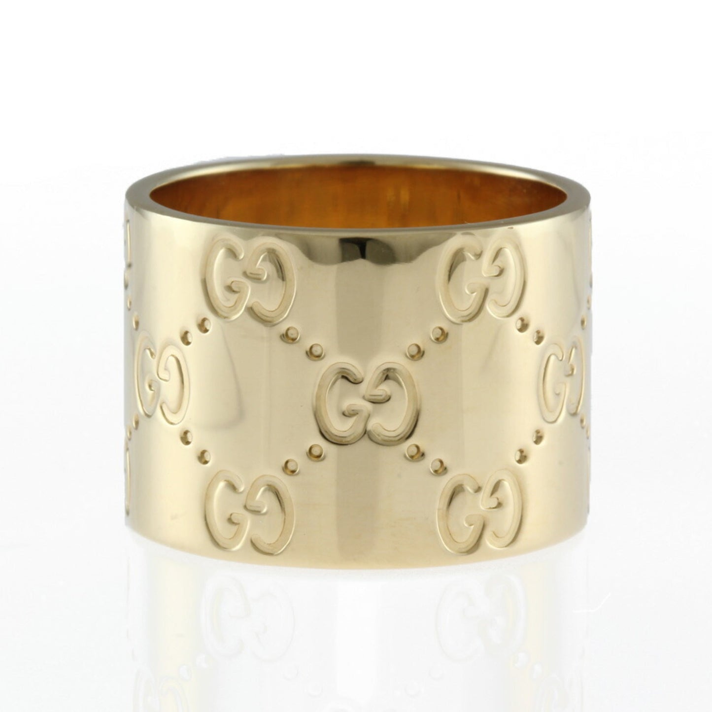 Gucci K18 Ring / Icon Wide No. 12 Gold Ladies 18K Accelerating