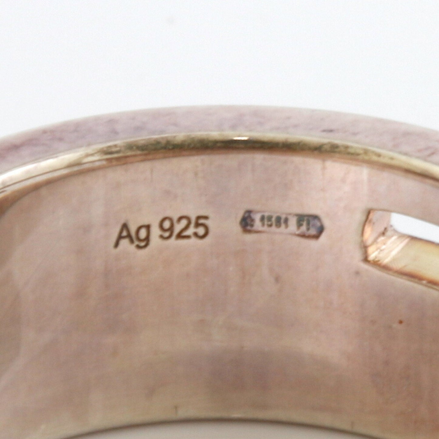 Gucci SV925 Ring G Mark Branded No. 11 # 12 Silver Ladies 925