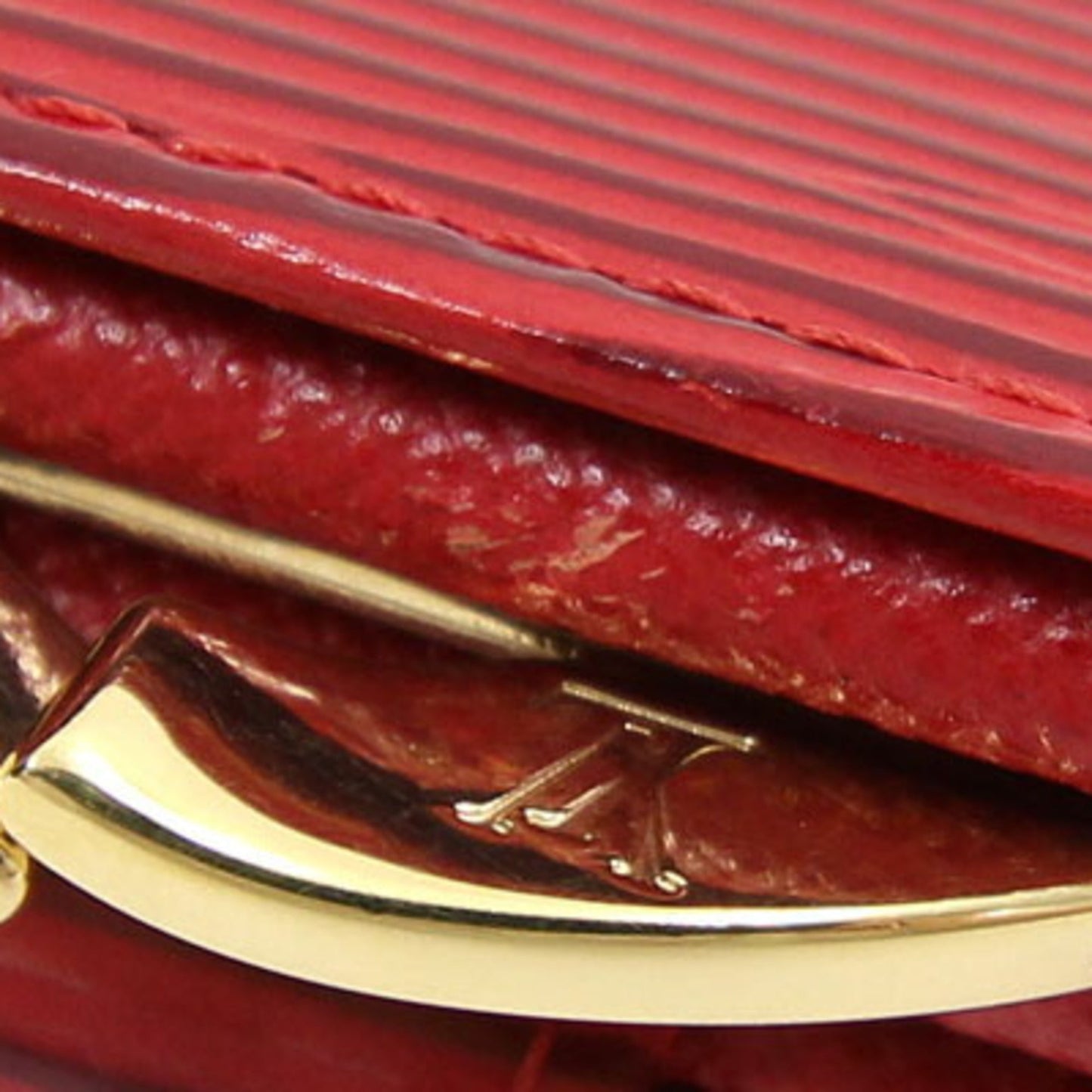 Louis Vuitton Bifold Clasp Long Wallet Epi Continental Viennois M63257 Castilian Red Ladies LOUIS VUITTON