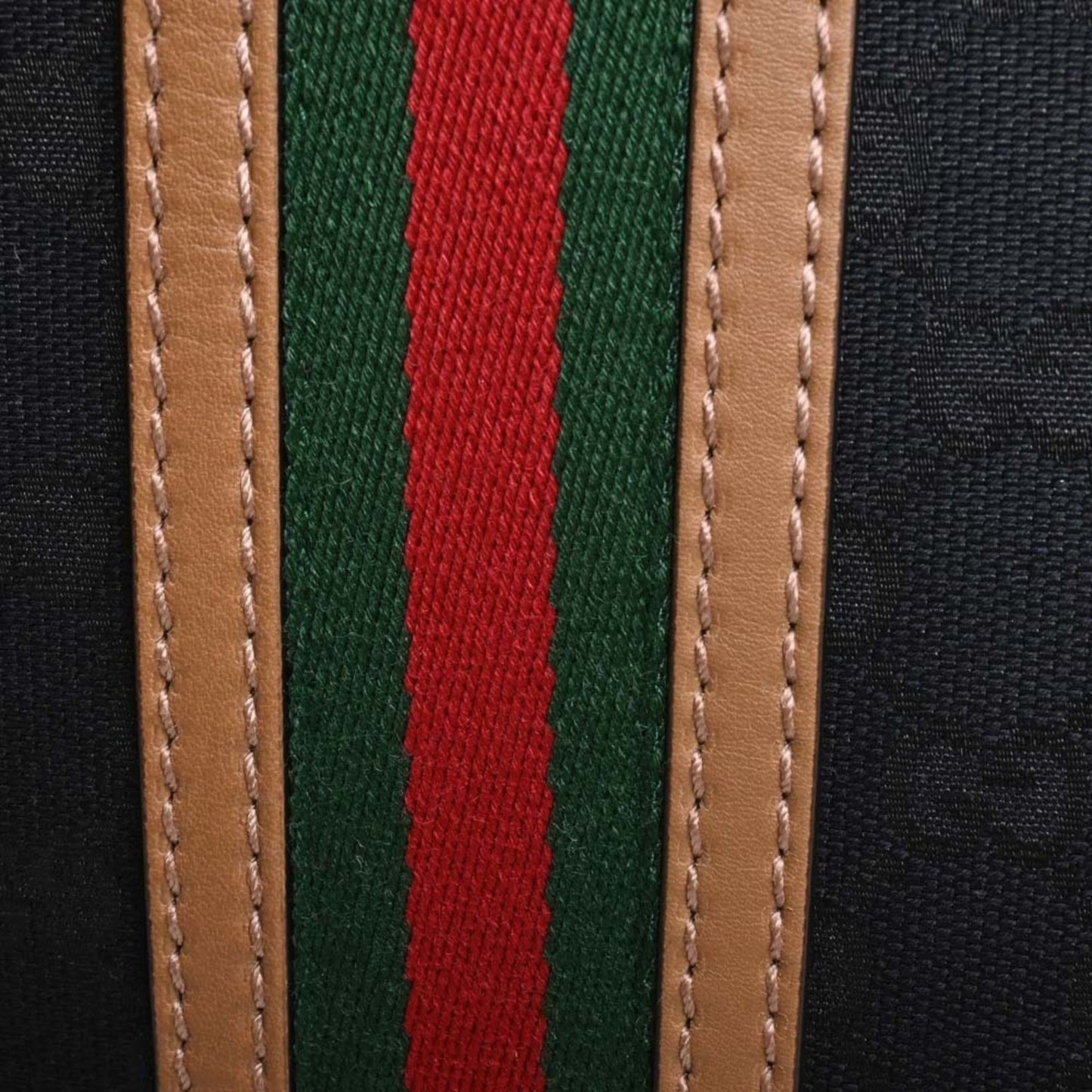 GUCCI GG Canvas Leather Extra Large Duffle Double G 2WAY Handbag Boston Bag 715773 Black/Brown Ladies