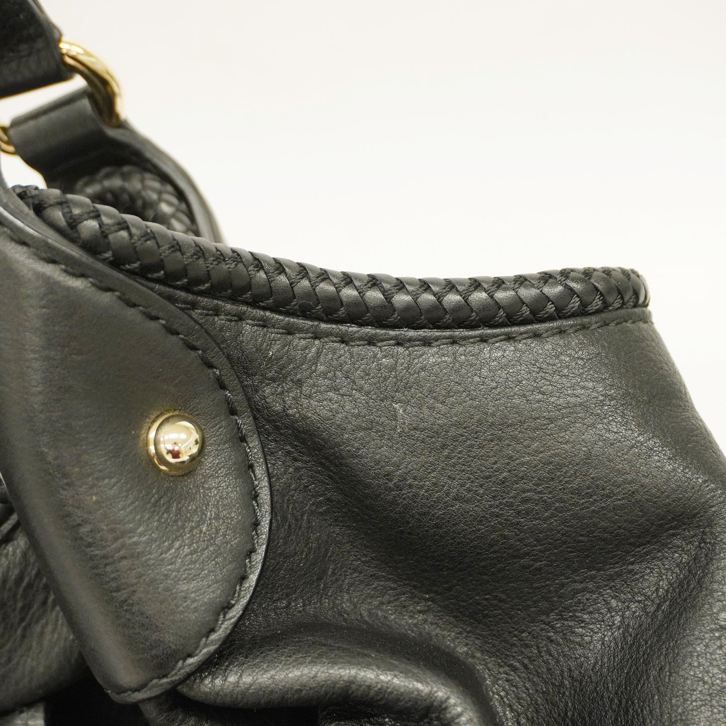 Gucci  Marrakech 257029 Women's Leather Shoulder Bag Black