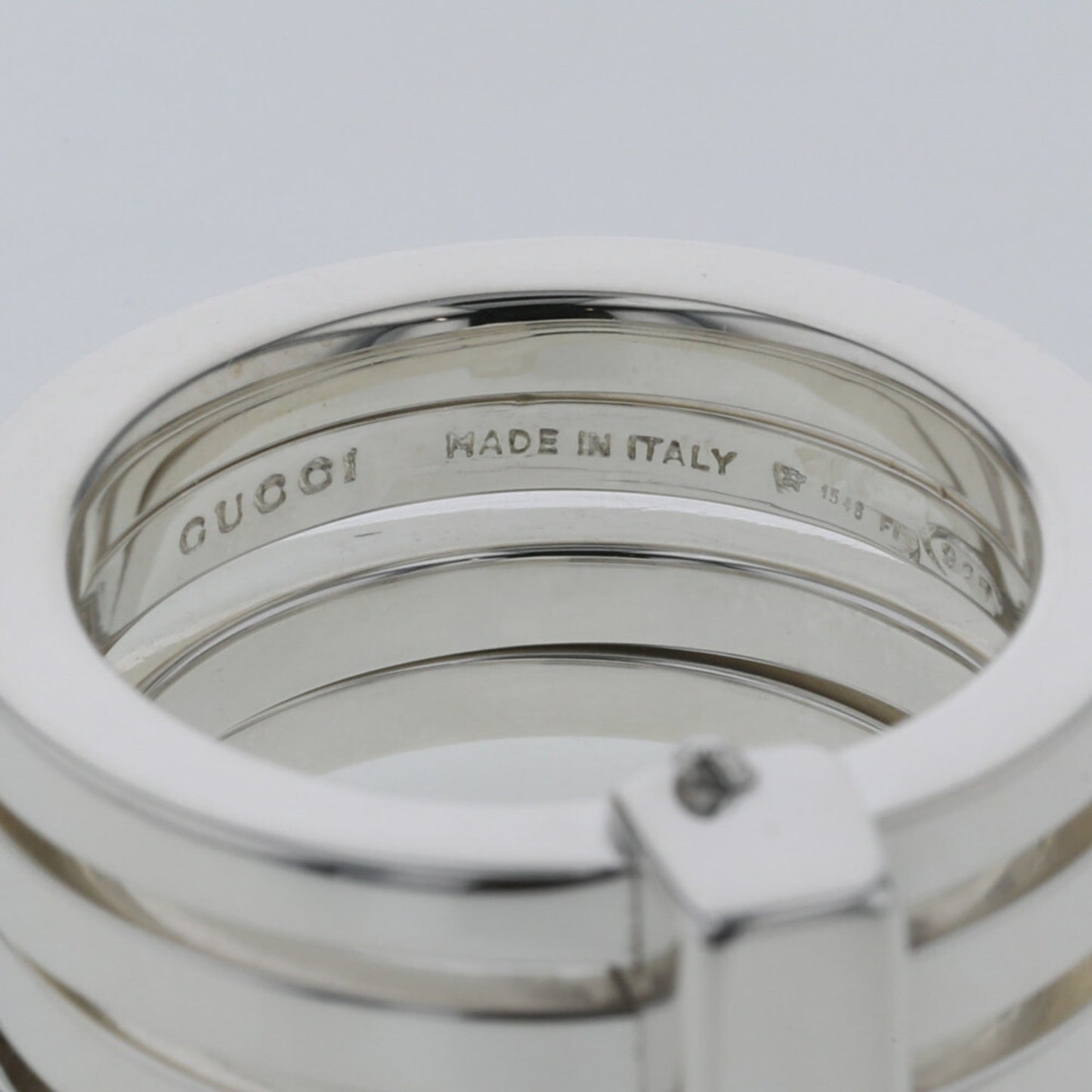Gucci Ring 4 Row Silver 925 Upper No. 8 - Lower 10 Ladies GUCCI