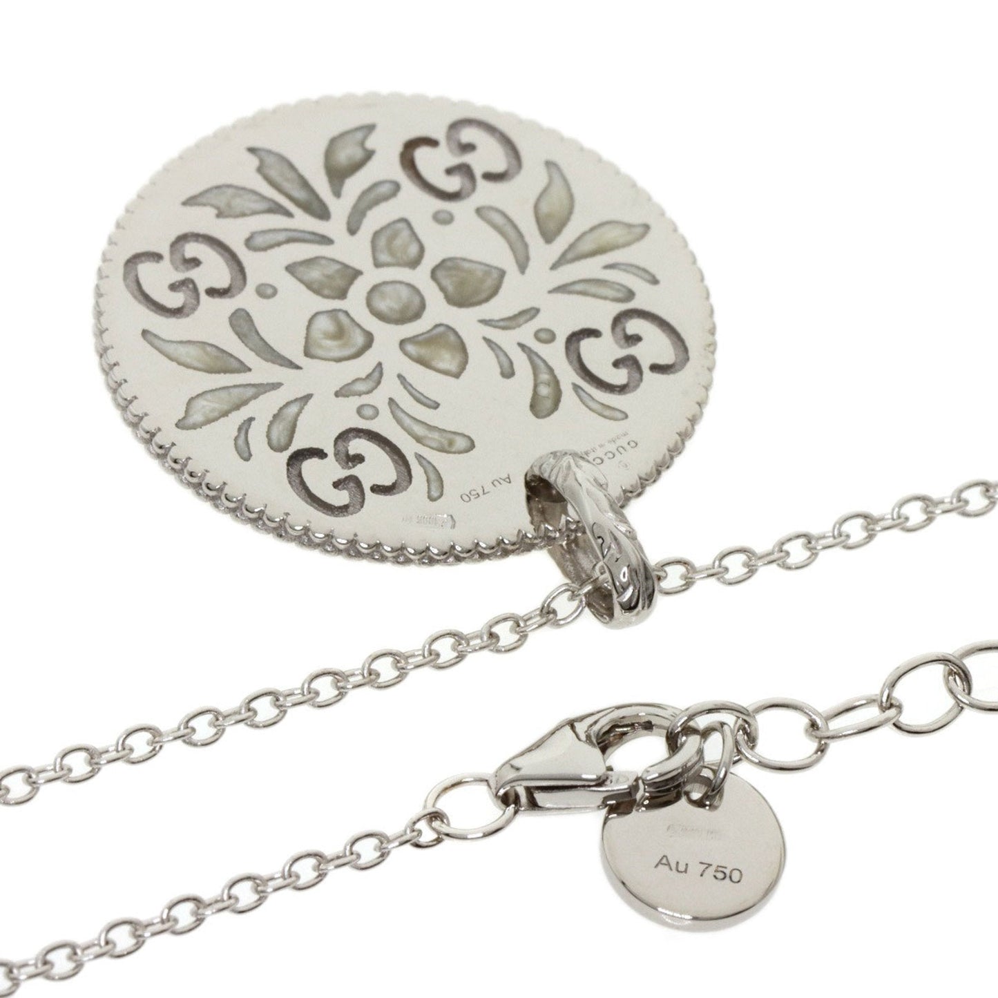 Gucci Icon Blooms Necklace K18 White Gold Ladies