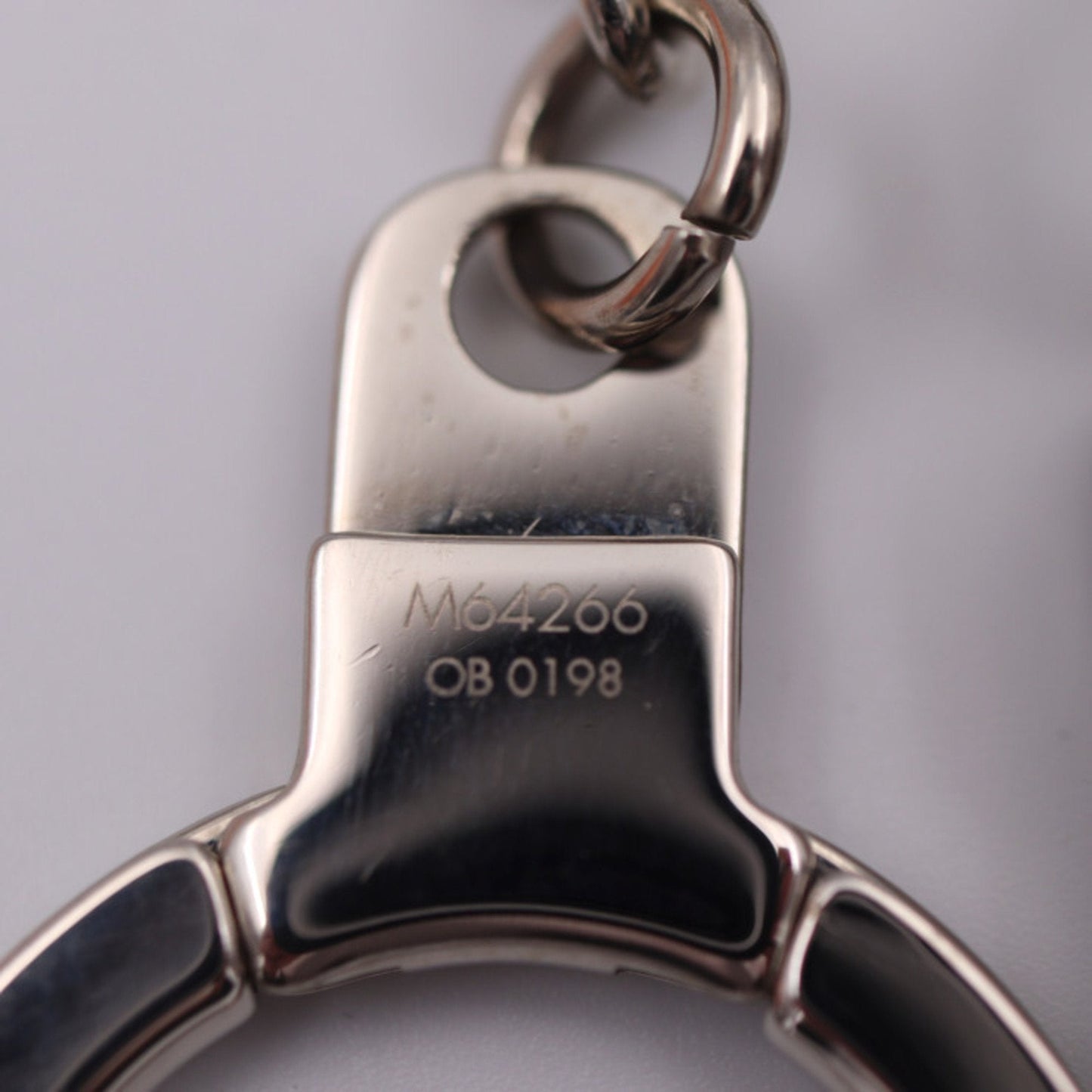 LOUIS VUITTON bijoux sack shenne key holder M64266 metal rhinestone silver bag charm ring monogram flower